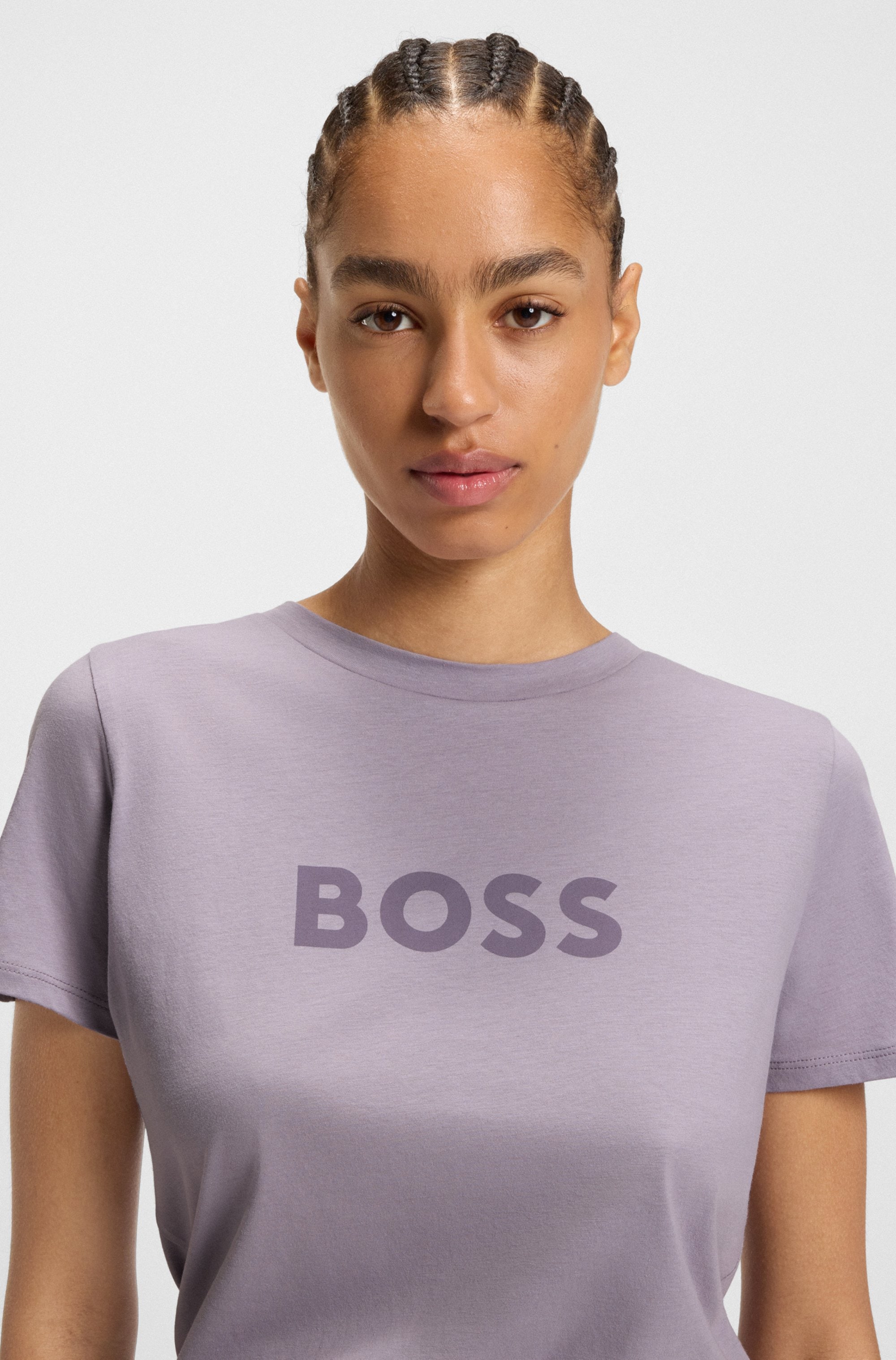 BOSS ORANGE T-Shirt »Elogo Premium Damenmode«, mit BOSS-Schriftzug