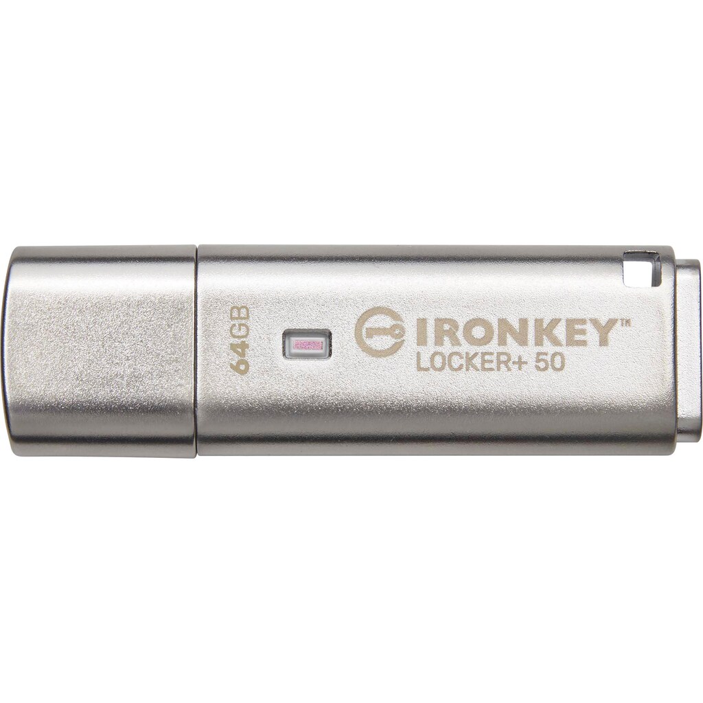 Kingston USB-Stick »IRONKEY LOCKER+ 50 64GB«, (USB 3.2 Lesegeschwindigkeit 145 MB/s)