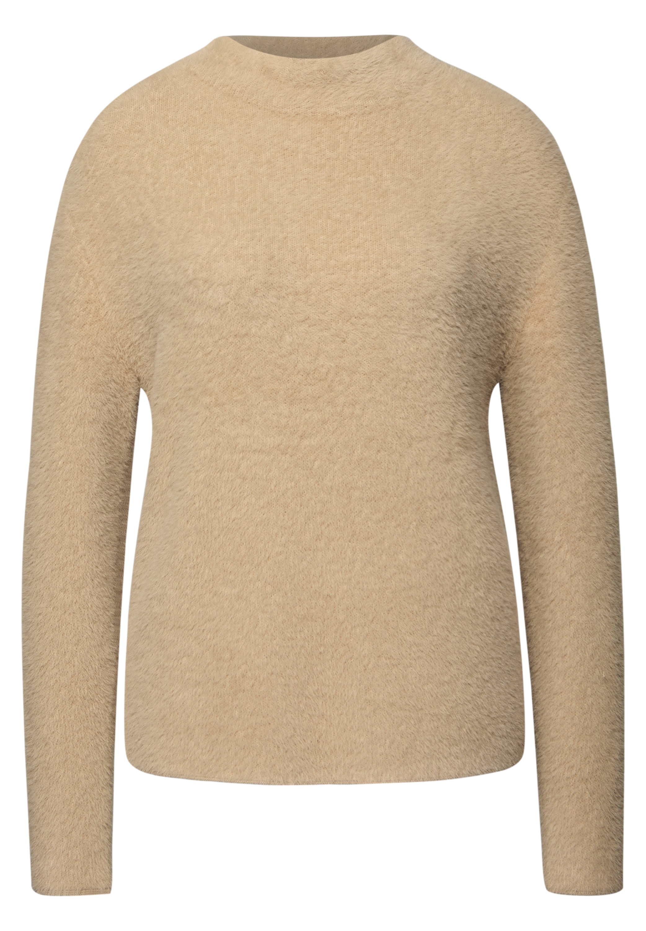 STREET ONE Stehkragenpullover, aus softem Materialmix