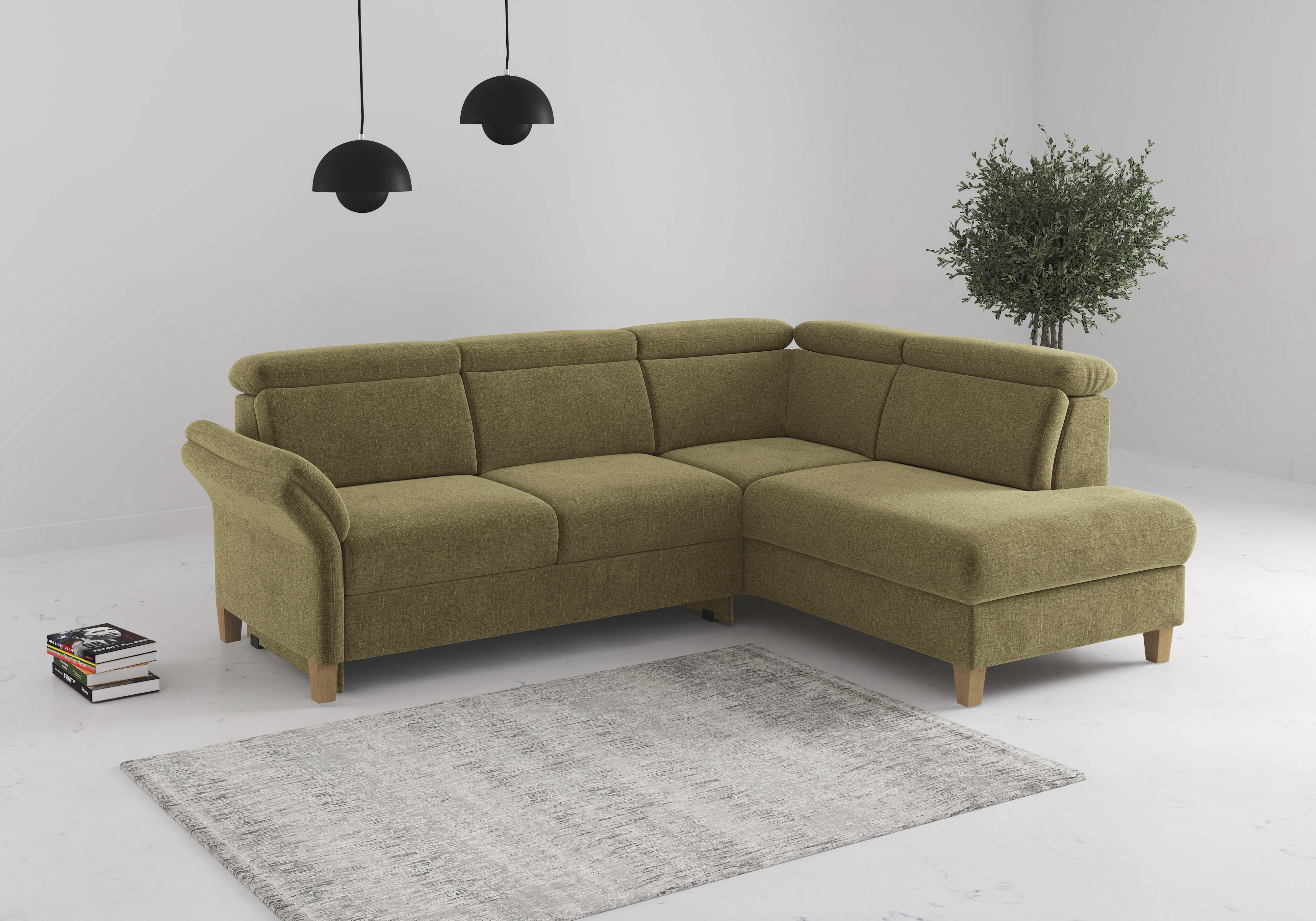OTTO home Ecksofa "Glendale, L-Form" inkl. Kopfteilverstellung, wahlweise mit Vorziehsitz und Bettkasten
