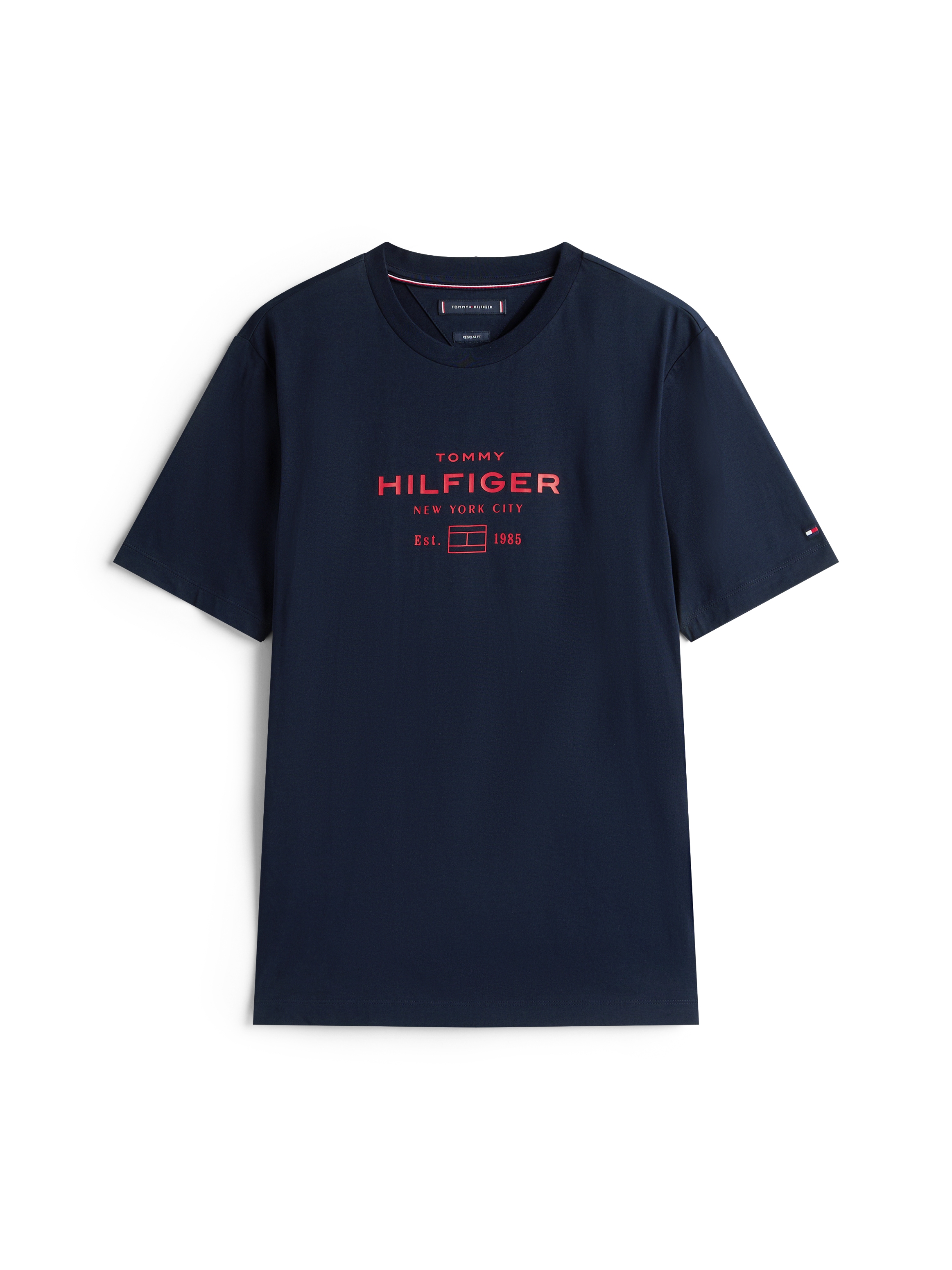 Tommy Hilfiger T-Shirt »HILFIGER STACK GRAPHIC TEE«, Regular fit mit Rundhalsausschnitt