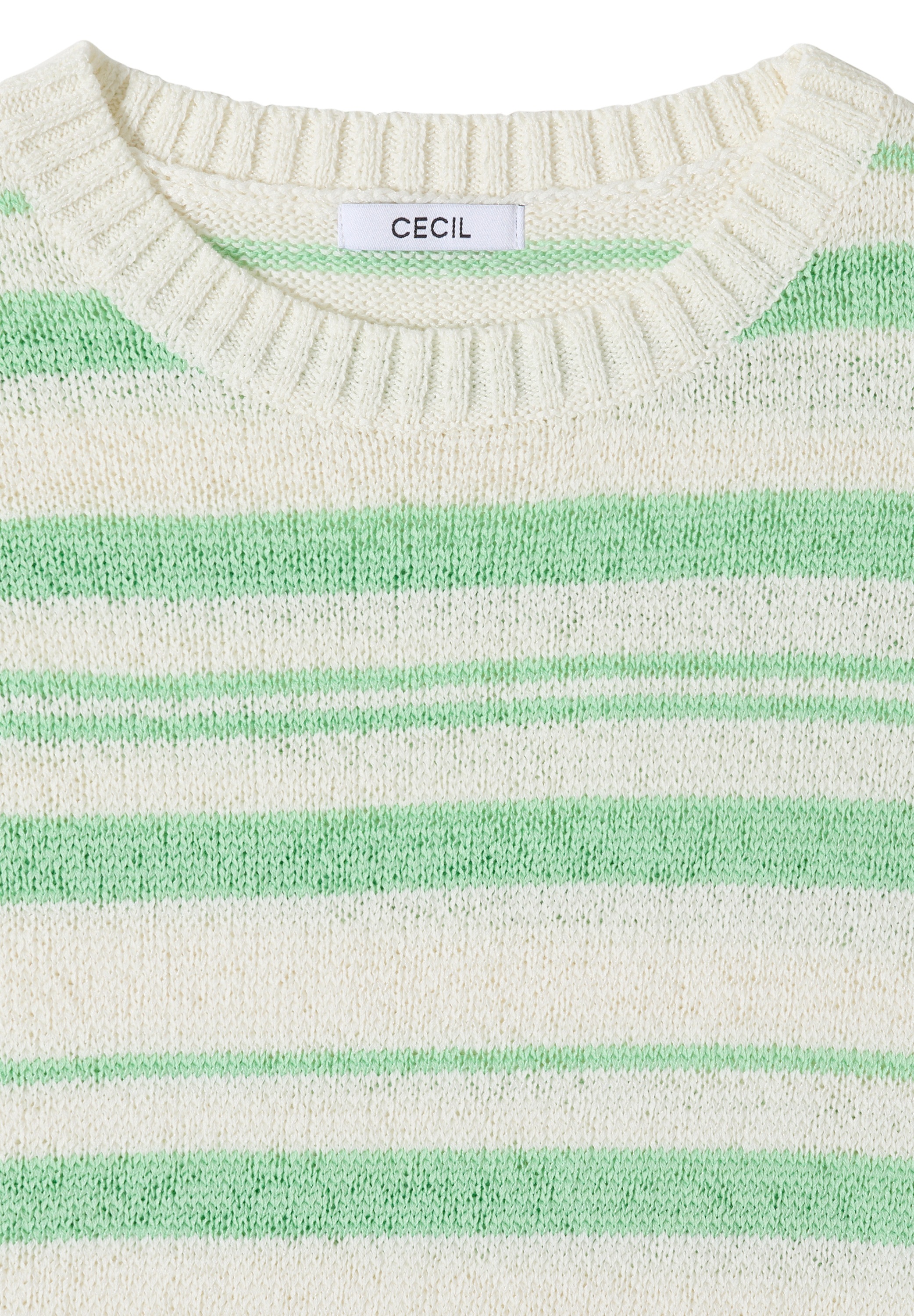 Cecil Kurzarmpullover im Streifendesign