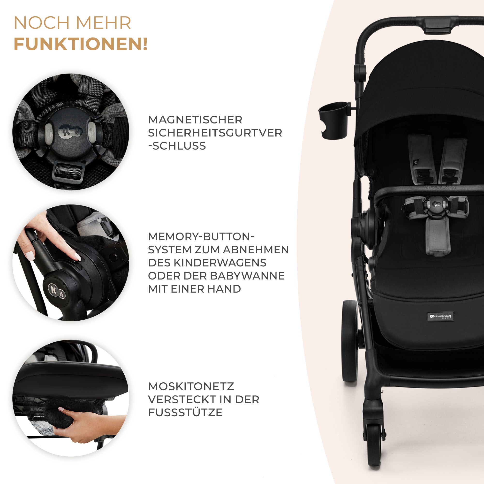 Kinderkraft Kombi-Kinderwagen »YOXI 2IN1« 22 kg