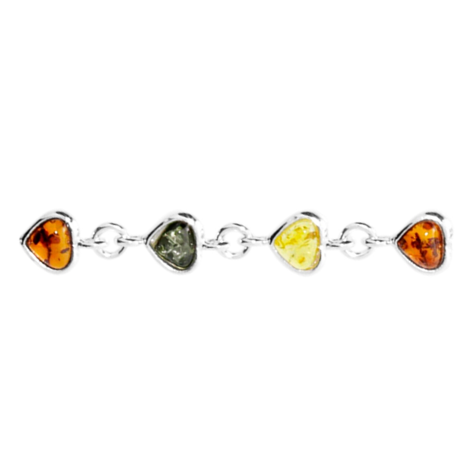 OSTSEE-SCHMUCK Armband »- kleines Herz - Silber 925/000 - Bernstein«
