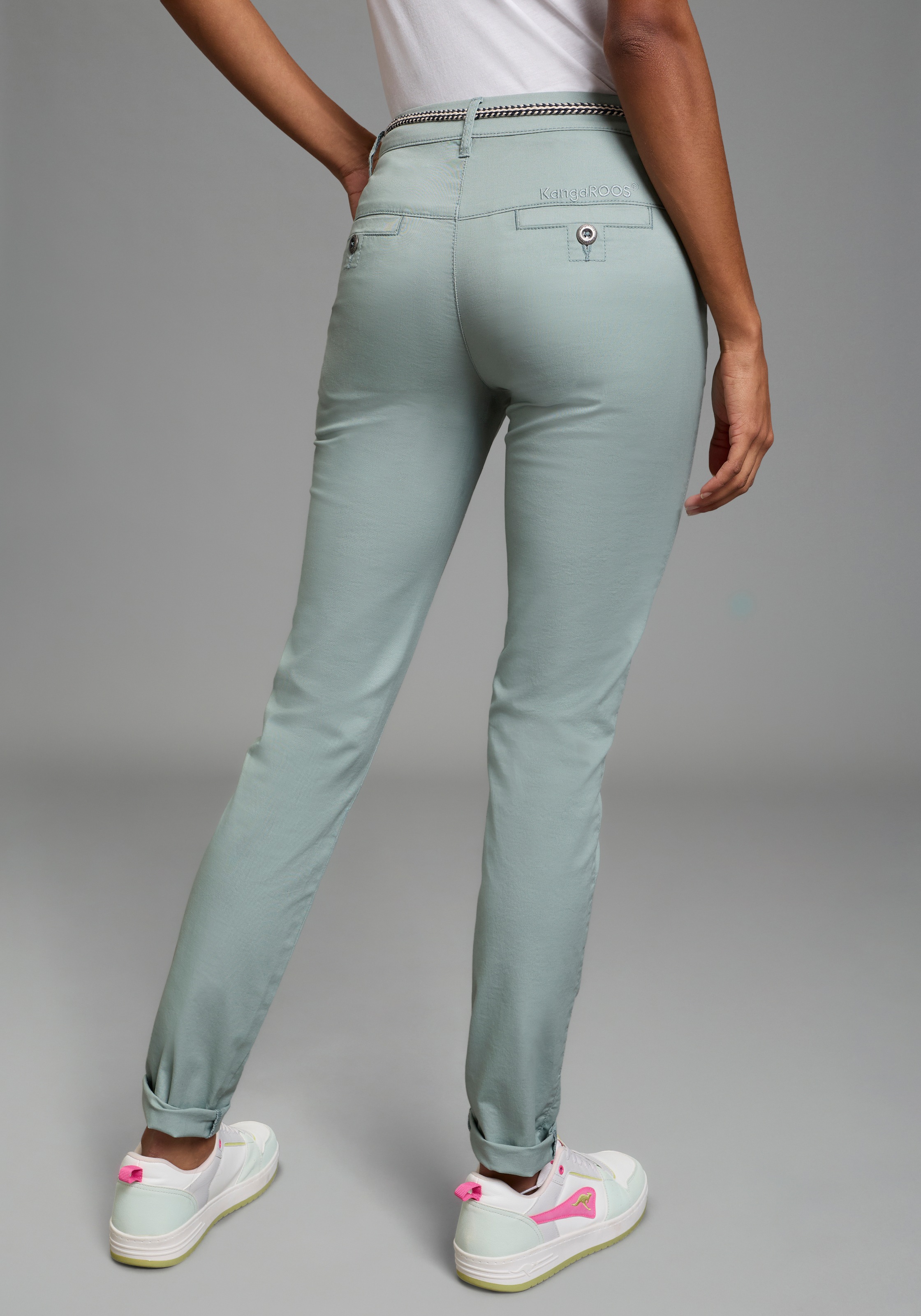 KangaROOS Chinohose in schmaler Form, mit Kordel zu binden günstig online kaufen