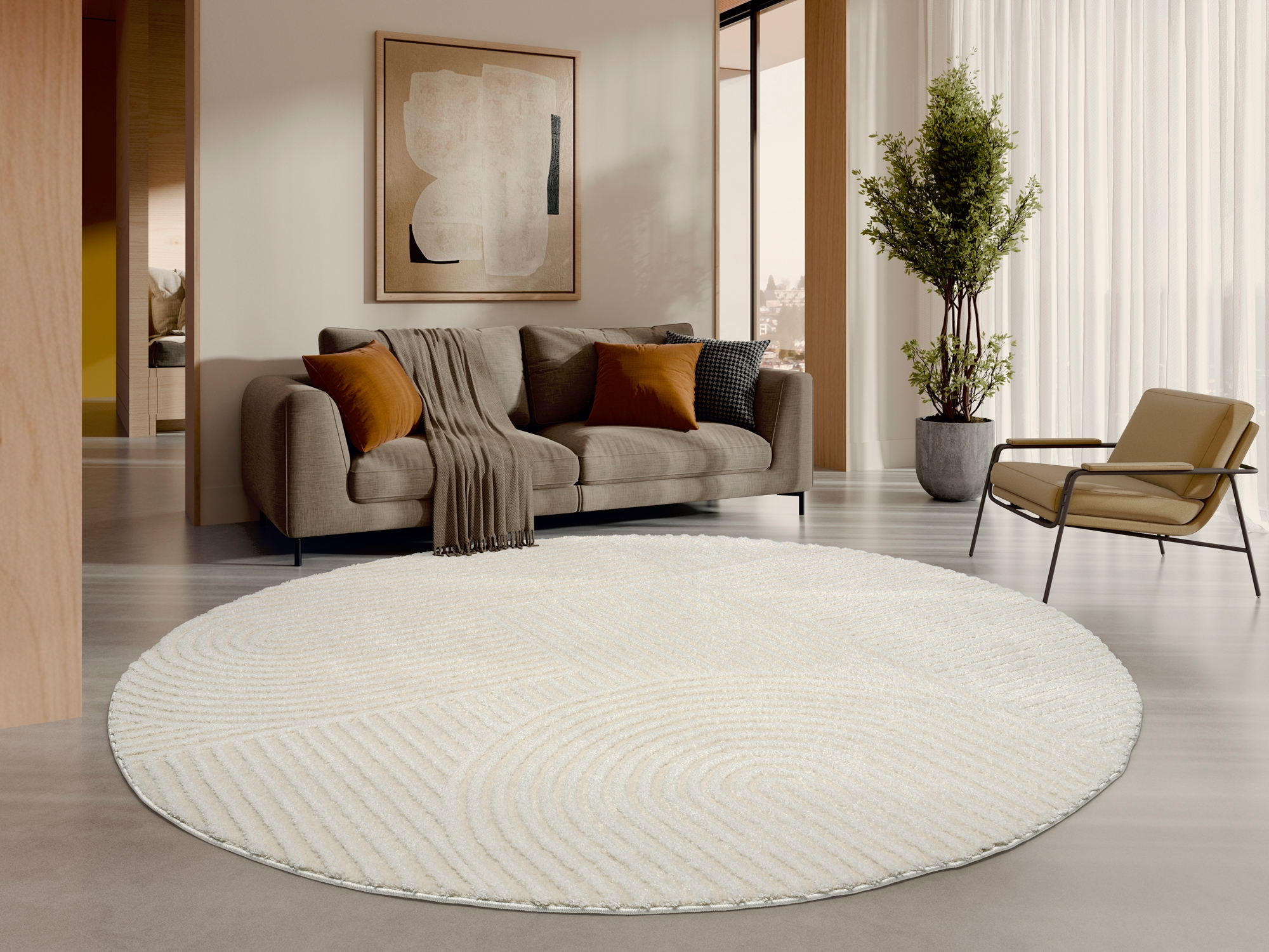 OCI DIE TEPPICHMARKE "LIV ATMOS, auch als Läufer und in Rund" rund 20 mm Höhe Design Teppich, auch in quadratischer Form, alle Räume