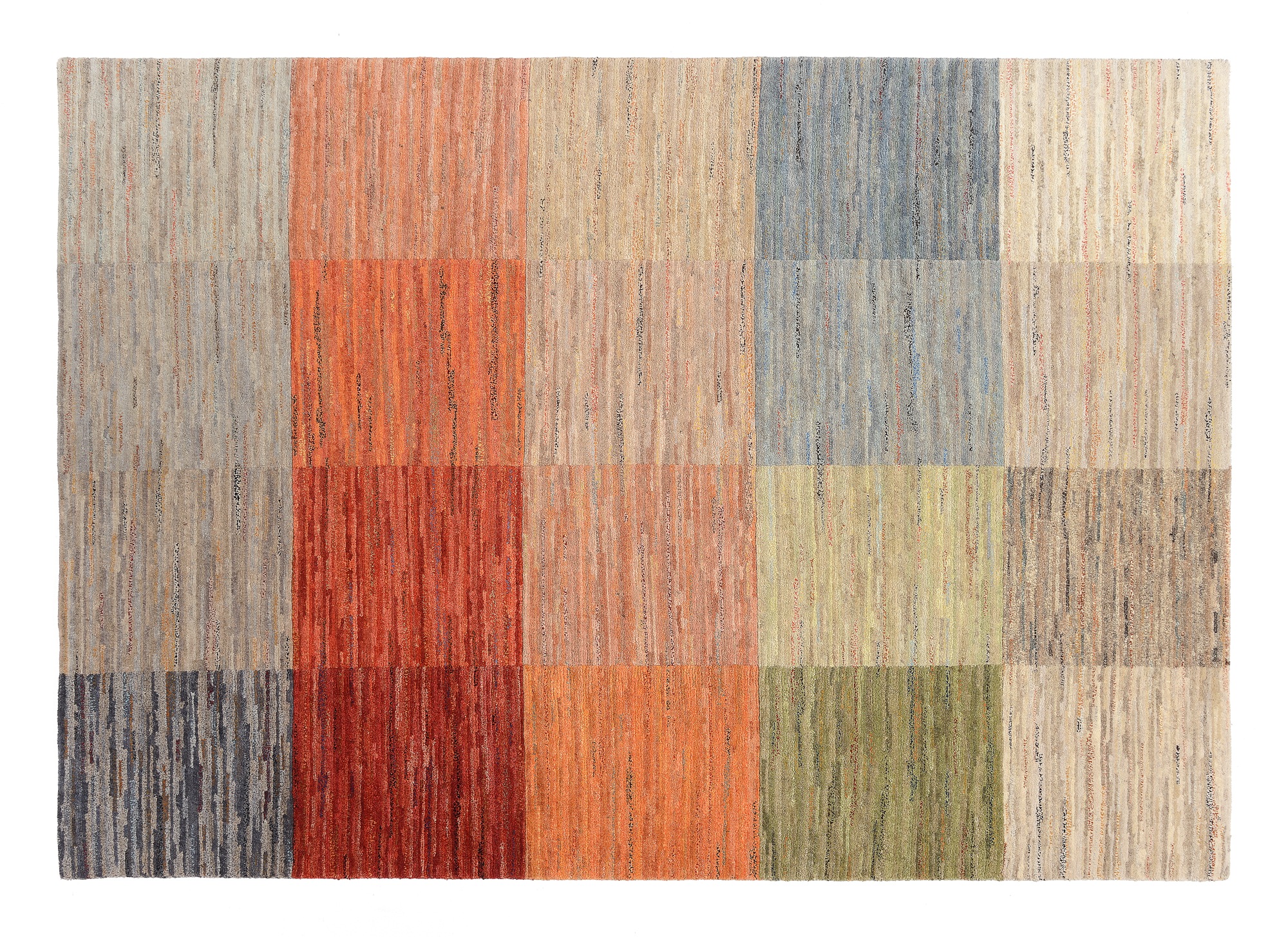 OCI DIE TEPPICHMARKE Teppich »HIMALI LINEA« rechteckig 13 mm Höhe handgeknüpfter  echter original Nepal Wollteppich Naturfaser Kurzflor