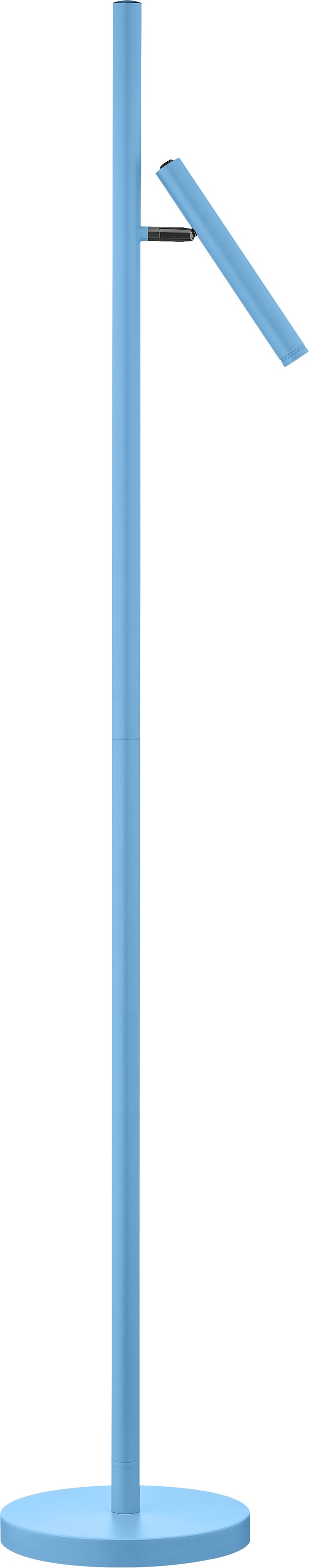 "LED Stehlampe ""STREAK-B"", blau (pastellblau), 1, Ø 22cm H: 134cm, 1 Stk., HELL HÖLLISCH GUTES LICHT, Leuchten, Tastdimmer, LED Stehlampe"