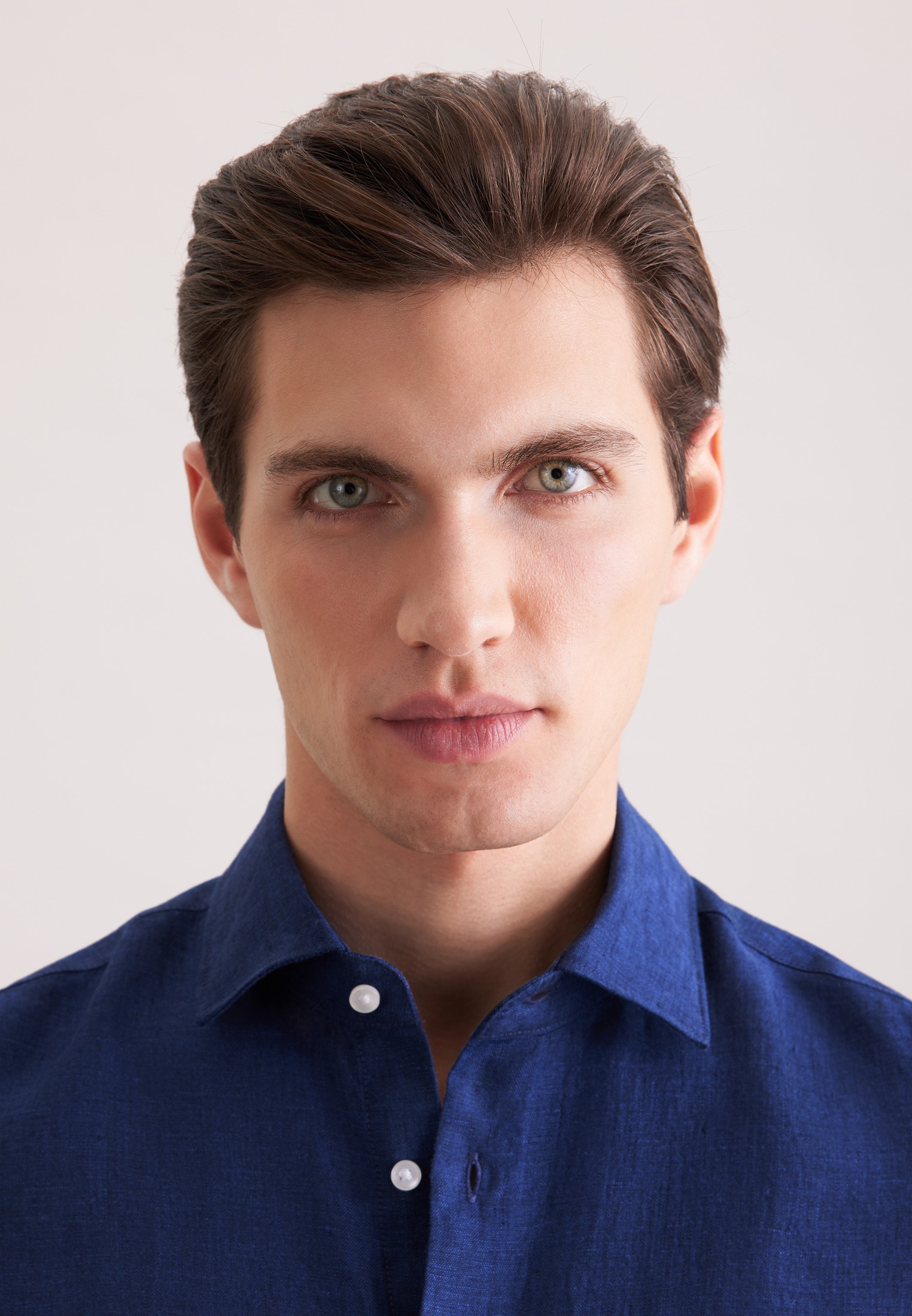 Thumbnail - seidensticker Leinenhemd "Schwarze Rose" Slim 1/1 Kentkragen Uni