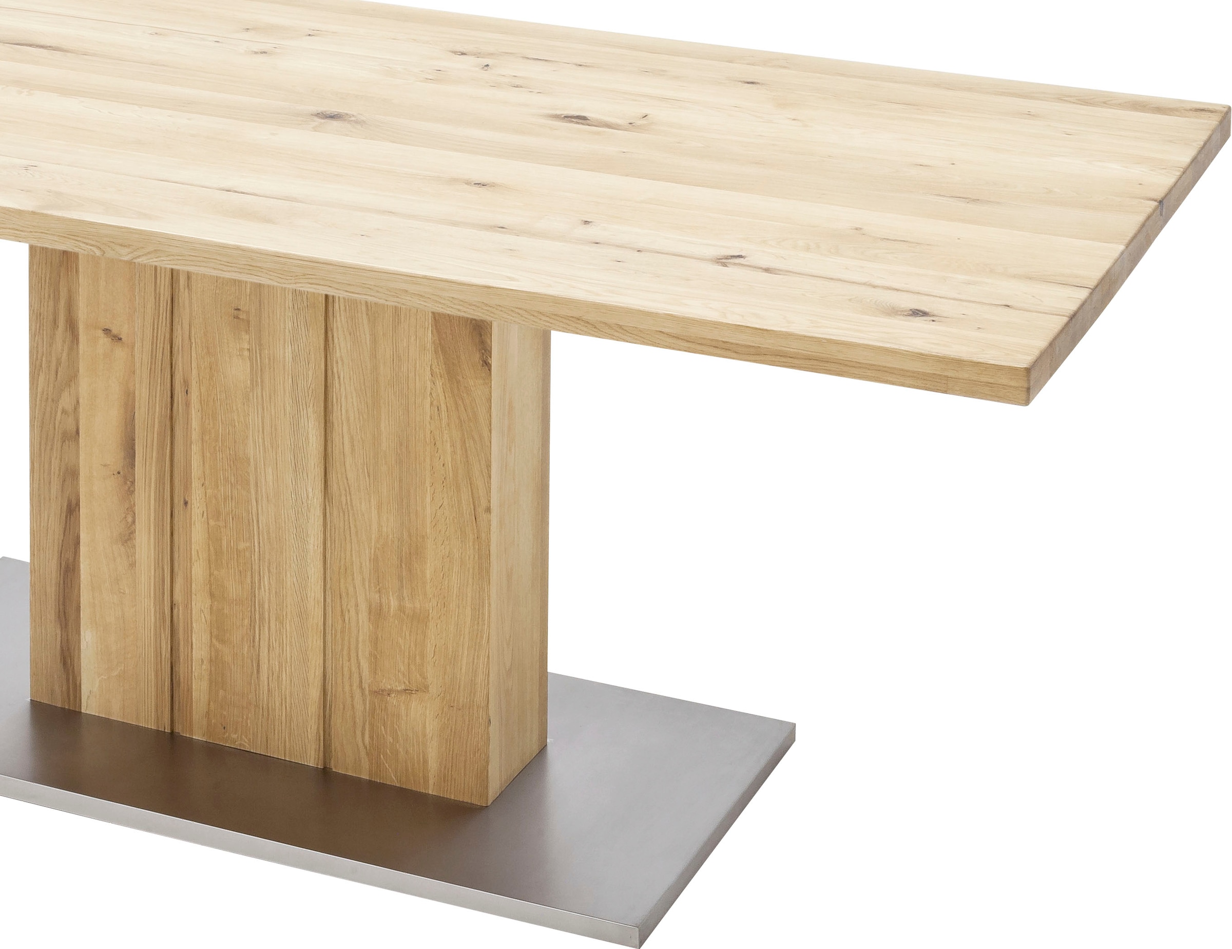 MCA furniture Esstisch »Greta«, Esstisch mit Baumkante, gerader Kante oder  geteilter Tischplatte kaufen | BAUR | Esstische