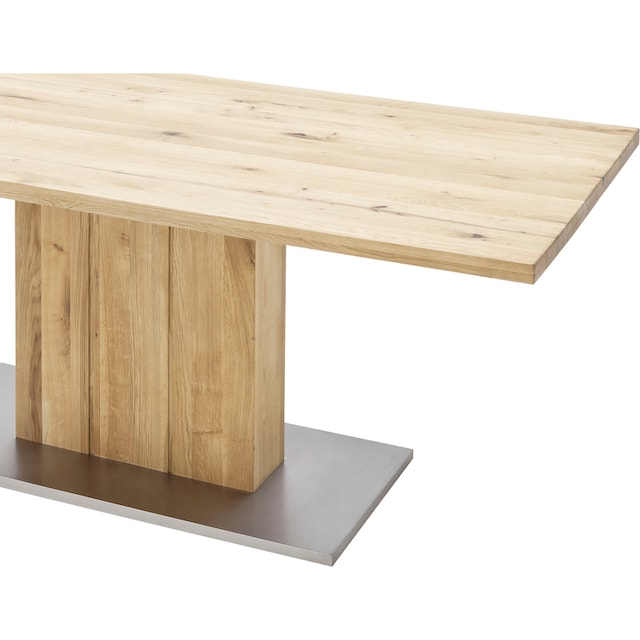 MCA furniture Esstisch »Greta«, Esstisch mit Baumkante, gerader Kante oder  geteilter Tischplatte kaufen | BAUR