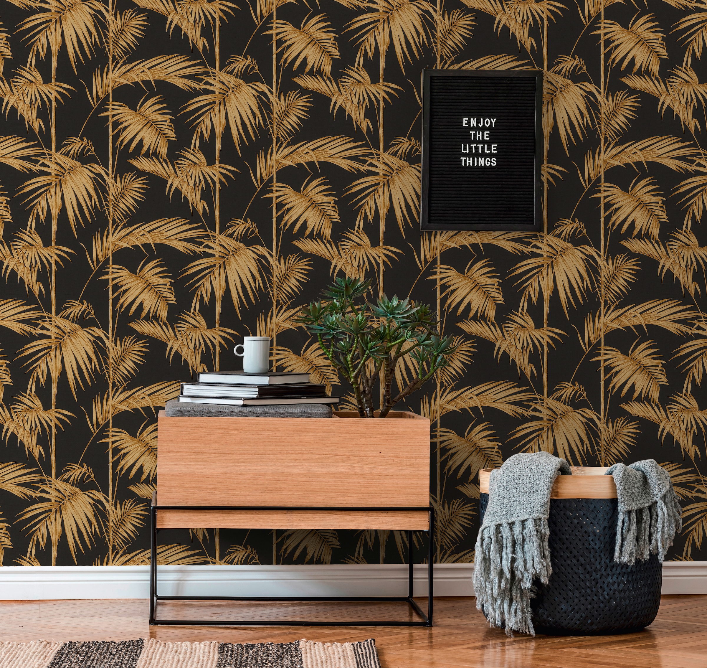 living walls Vliestapete »Metropolitan Stories Lola Paris«, botanisch-tropisch, Floral Tapete Palmen
