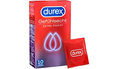 durex Kondome »Gefühlsecht Extra Feucht«, (Packung, 10 St.), mit extra... kaufen