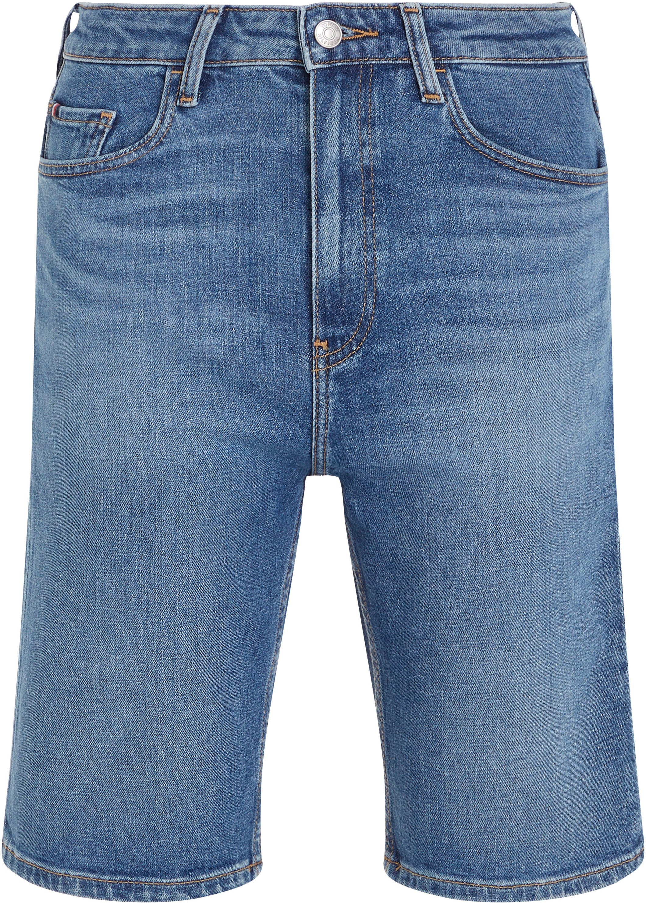 Tommy Hilfiger Shorts »DNM SLIM SHORT HW MEL«, in blauer Waschung