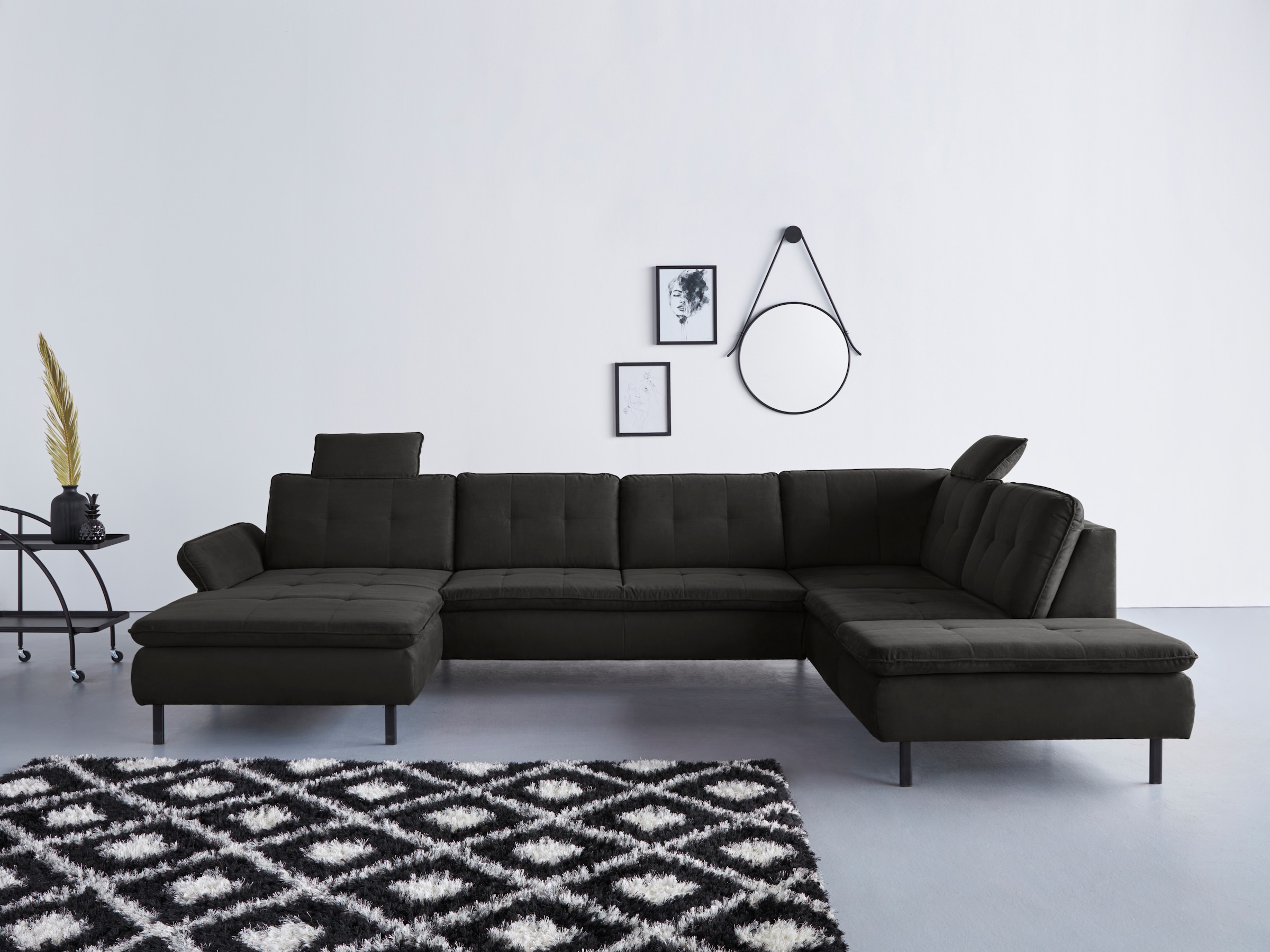 Home affaire "Birkholm U-Form" Armlehnverstellung, auch in Easy Clean Bezug günstig online kaufen