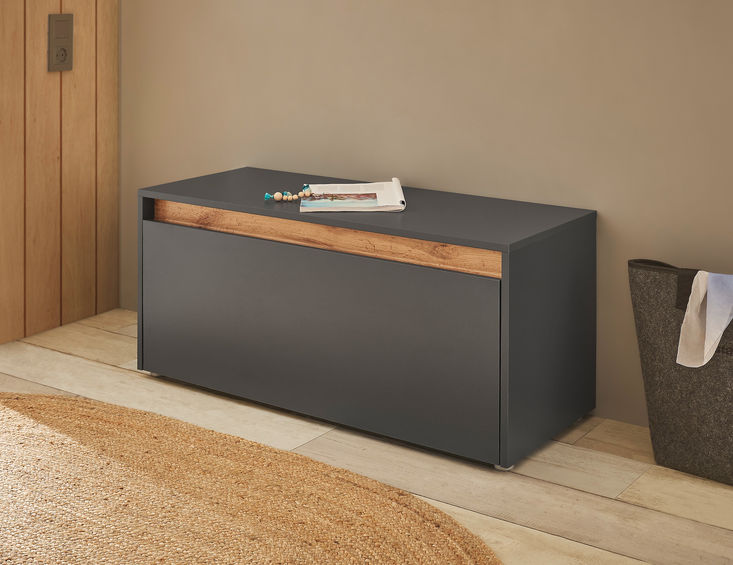 Home affaire Schuhbank "GiRON/CiTY, Garderobenbank mit Klappe, Sitzbank in günstig online kaufen