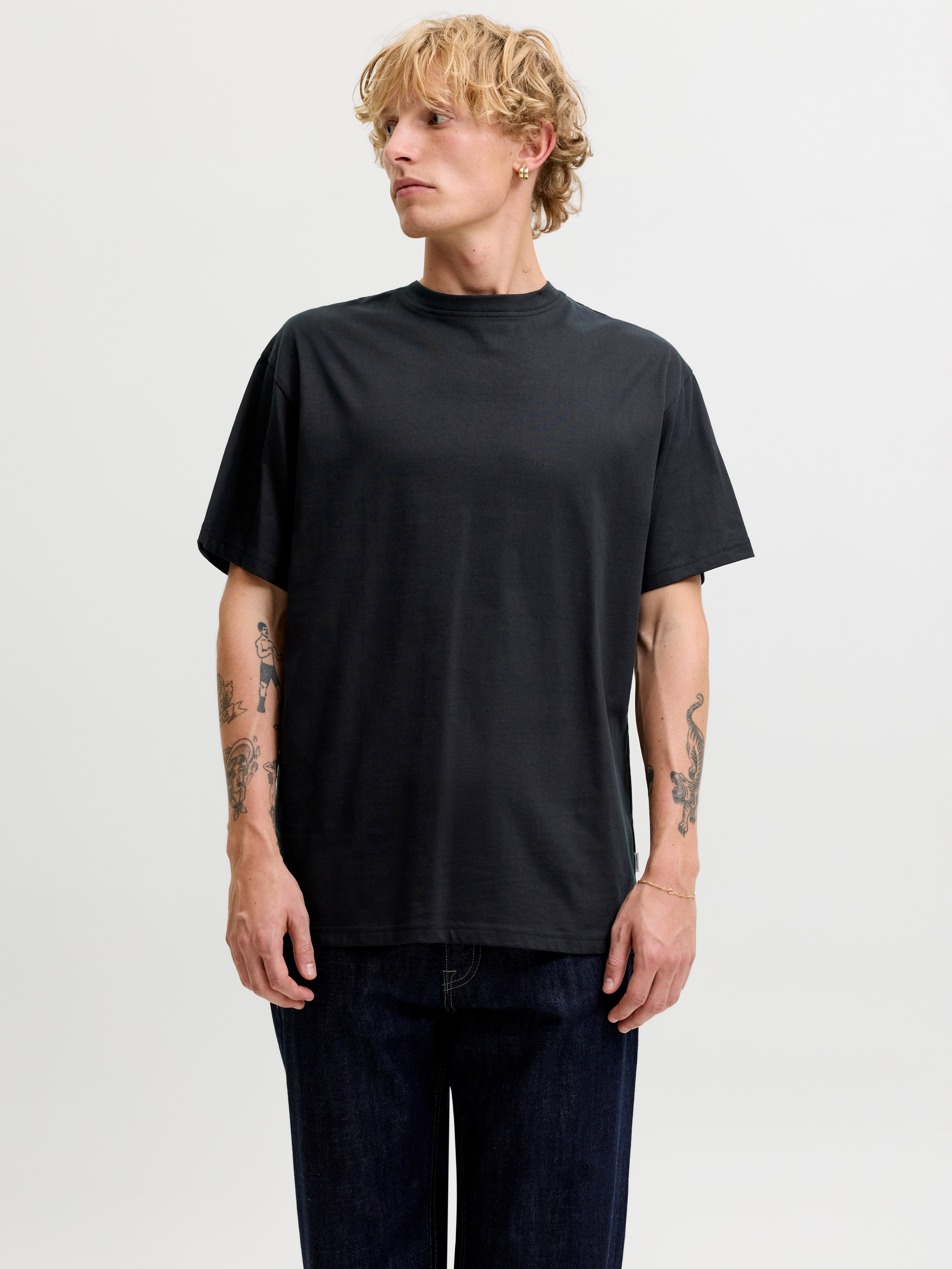 Jack & Jones Rundhalsshirt "JJEORGANIC RELAXED TEE SS O-NECK NOOS" Baumwolle, relaxed fit