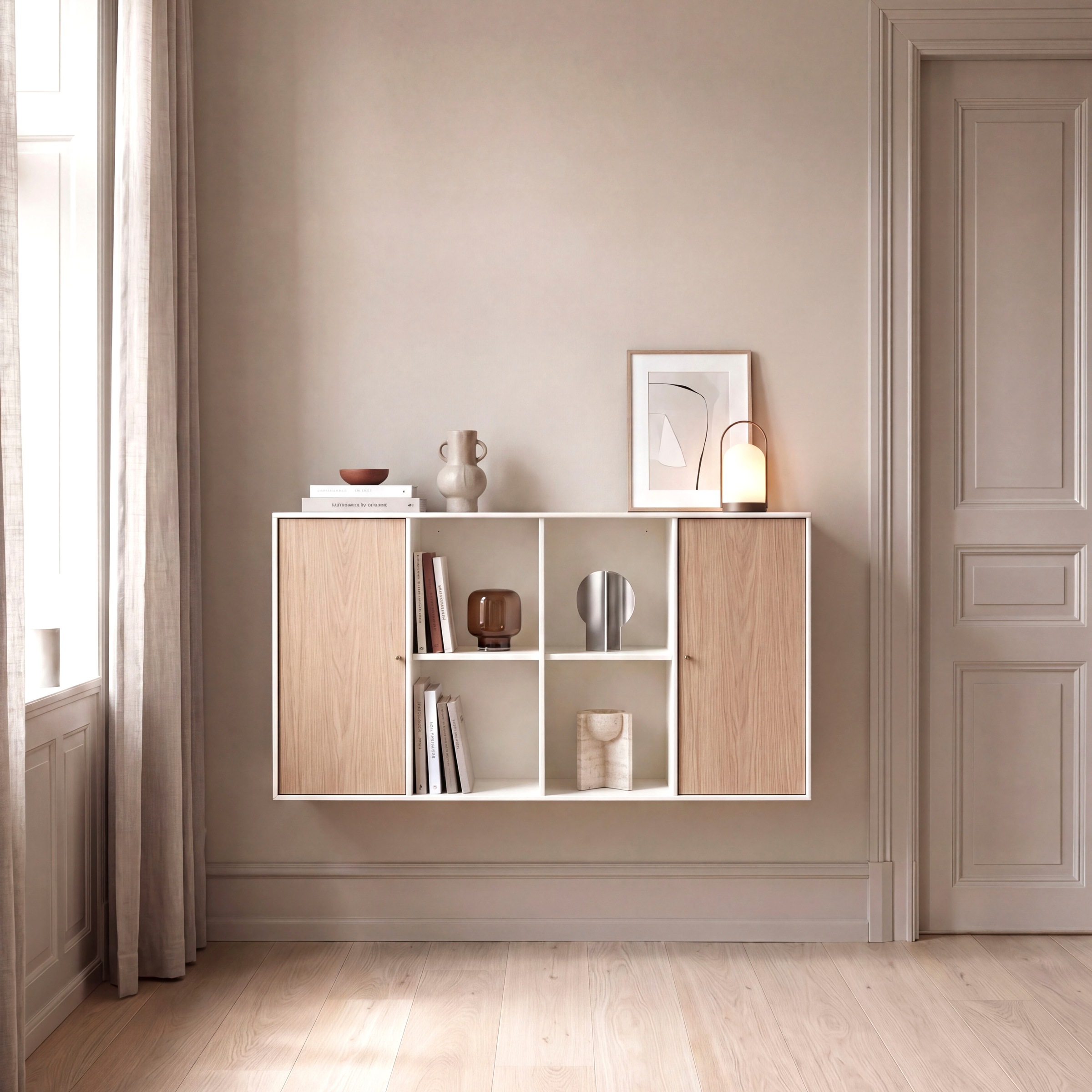 Hammel Furniture Sideboard "Mistral Kubus" mit Türen, Wandmontage/stehend, Breite: 136 cm