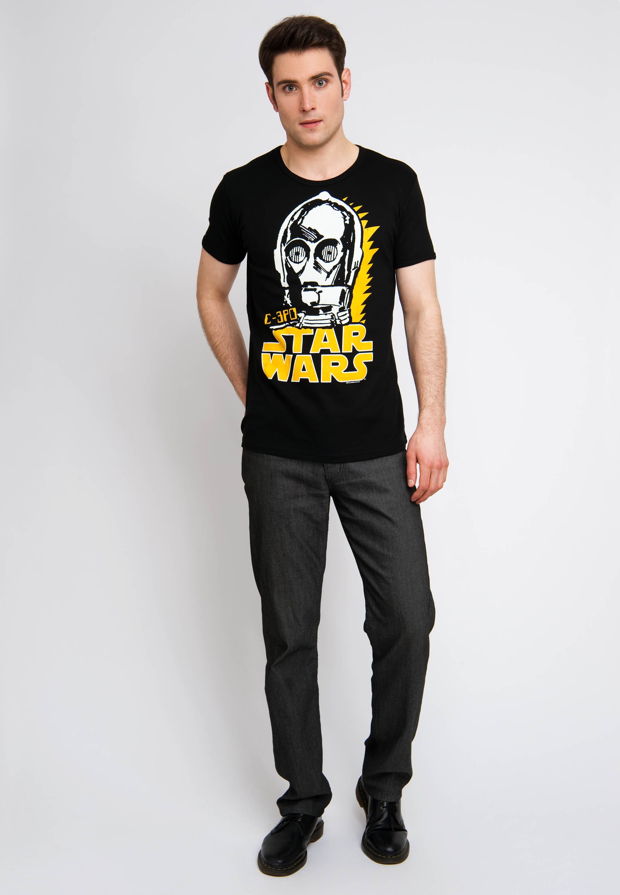 LOGOSHIRT T-Shirt »C-3PO«, mit C-3PO-Print