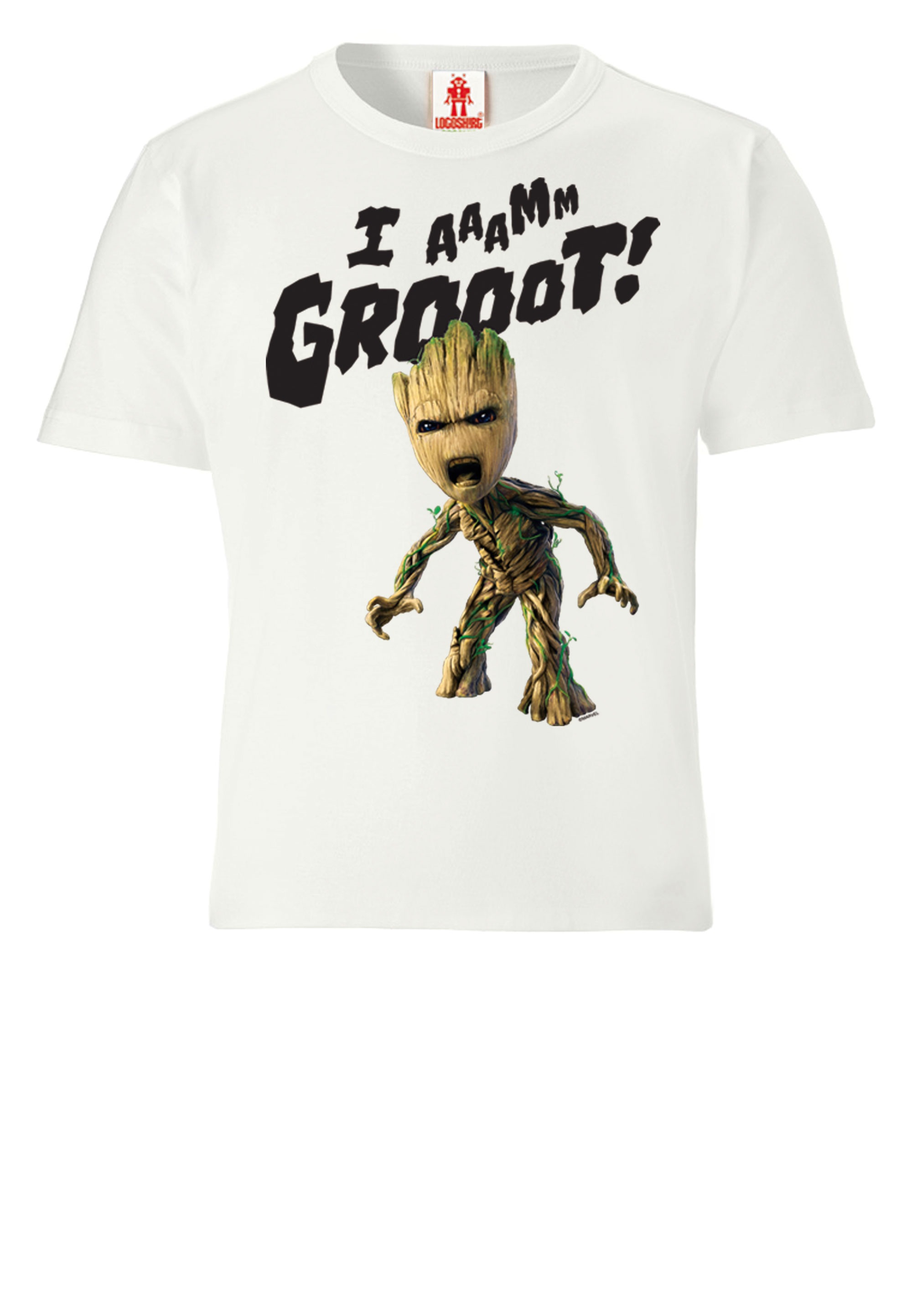 online kaufen the BAUR | T-Shirt Groot-Frontprint of mit Groot«, - »Guardians LOGOSHIRT Galaxy