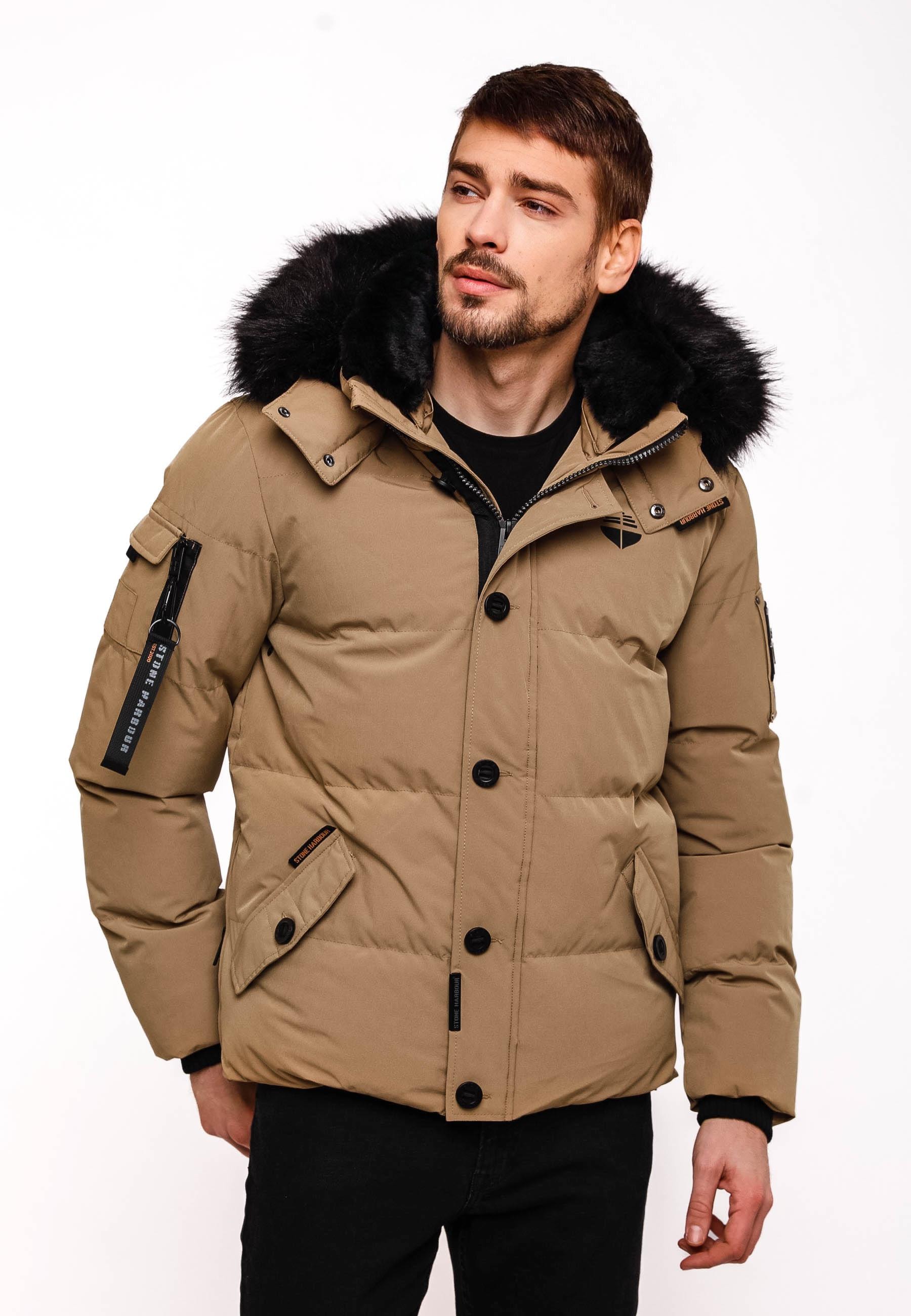 Stone Harbour Winterjacke »Halvaar«, mit Kapuze, stylischer Winterparka mit abnehmbarer Kapuze