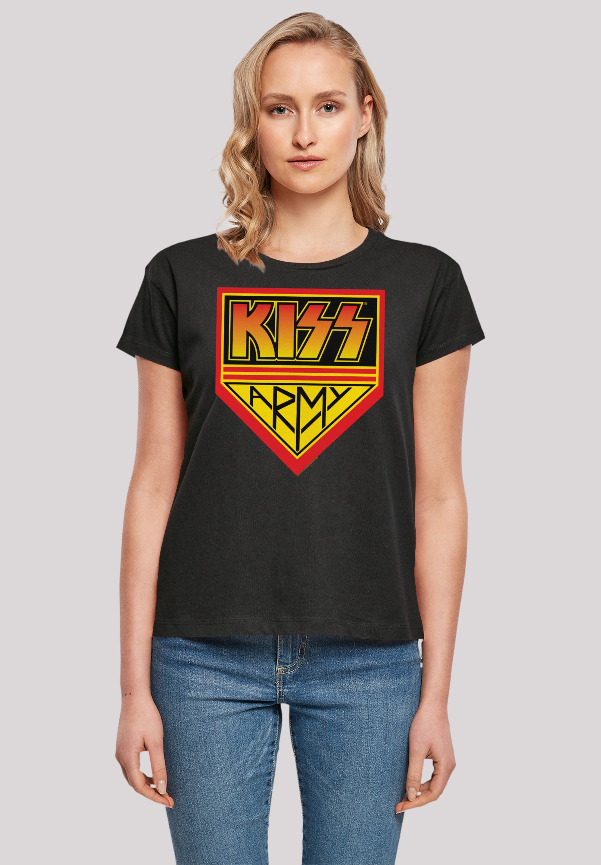 F4NT4STIC T-Shirt "Kiss Rock Band Army Logo", Premium Qualität, Musik, By R günstig online kaufen