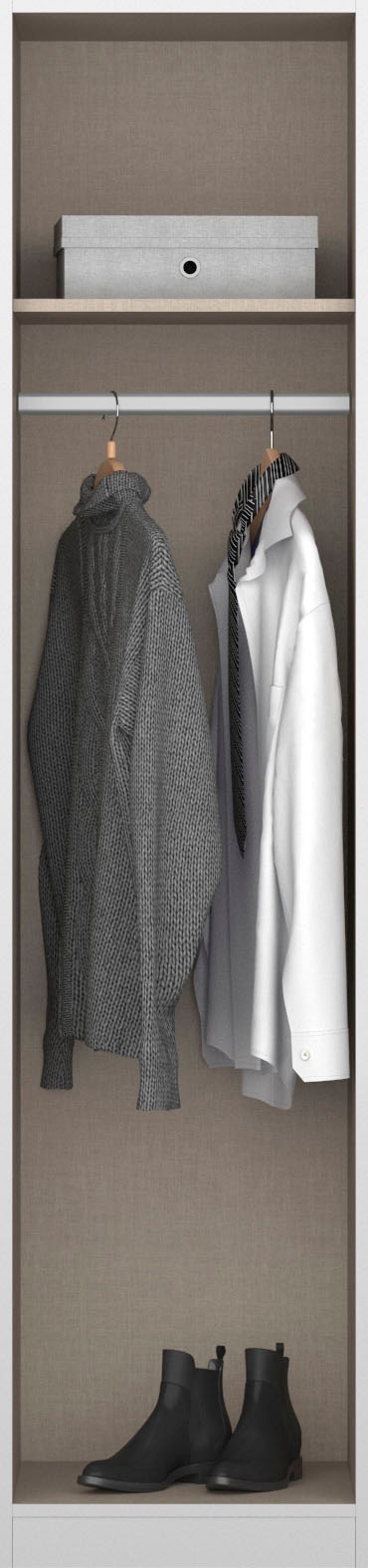 rauch Schrank-Set »Kleiderschrank Schrank Garderobe Garderobenschrank Eckschrank HOMBURG«, viel Stauraum, oberer Schubkasten mit Einteilung MADE IN GERMANY