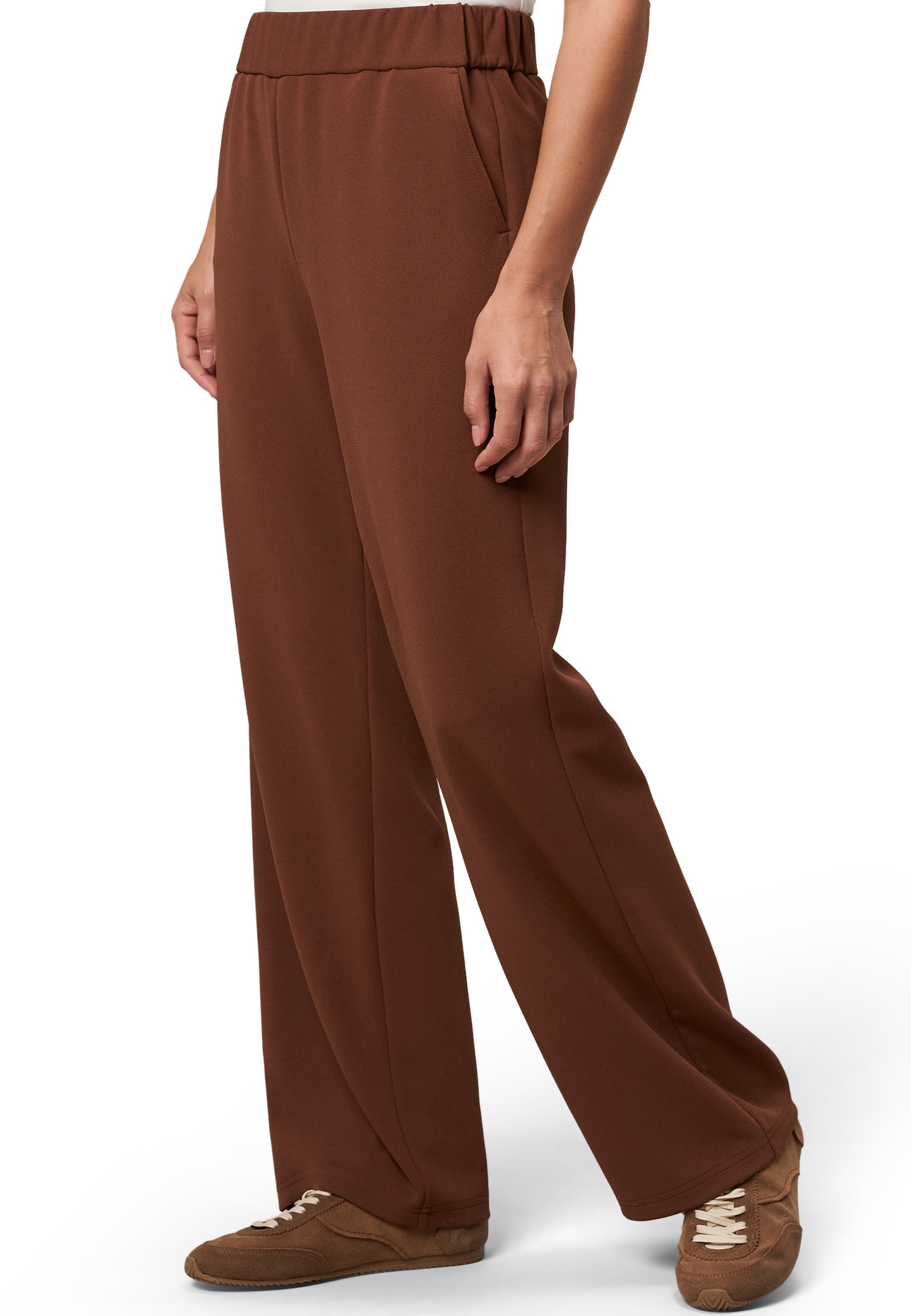Zero Stoffhose "Damen mit elastischem Bund 30 Inch" Plain/ohne Details günstig online kaufen