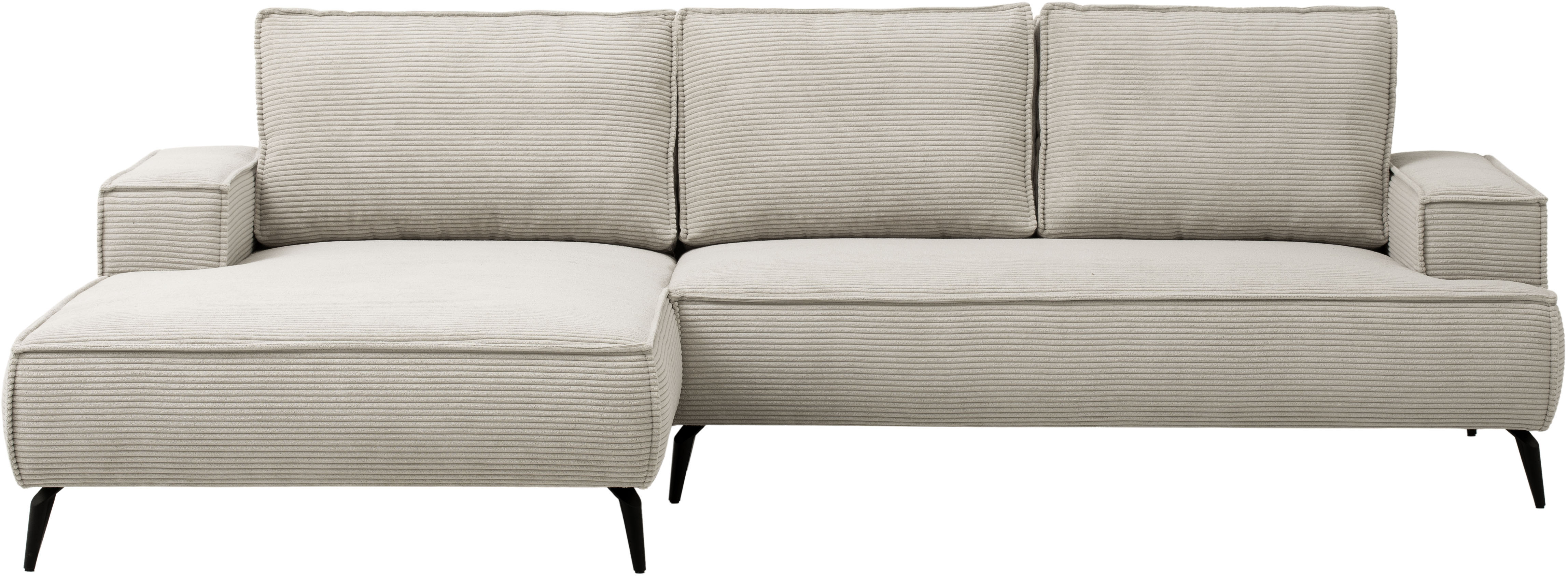 Thumbnail - andas Ecksofa "TVINNU, L-Form in Cord, Sofa", wahlweise Recamiere rechts/links, schwarze Füße, bequemer Sitzkomfort