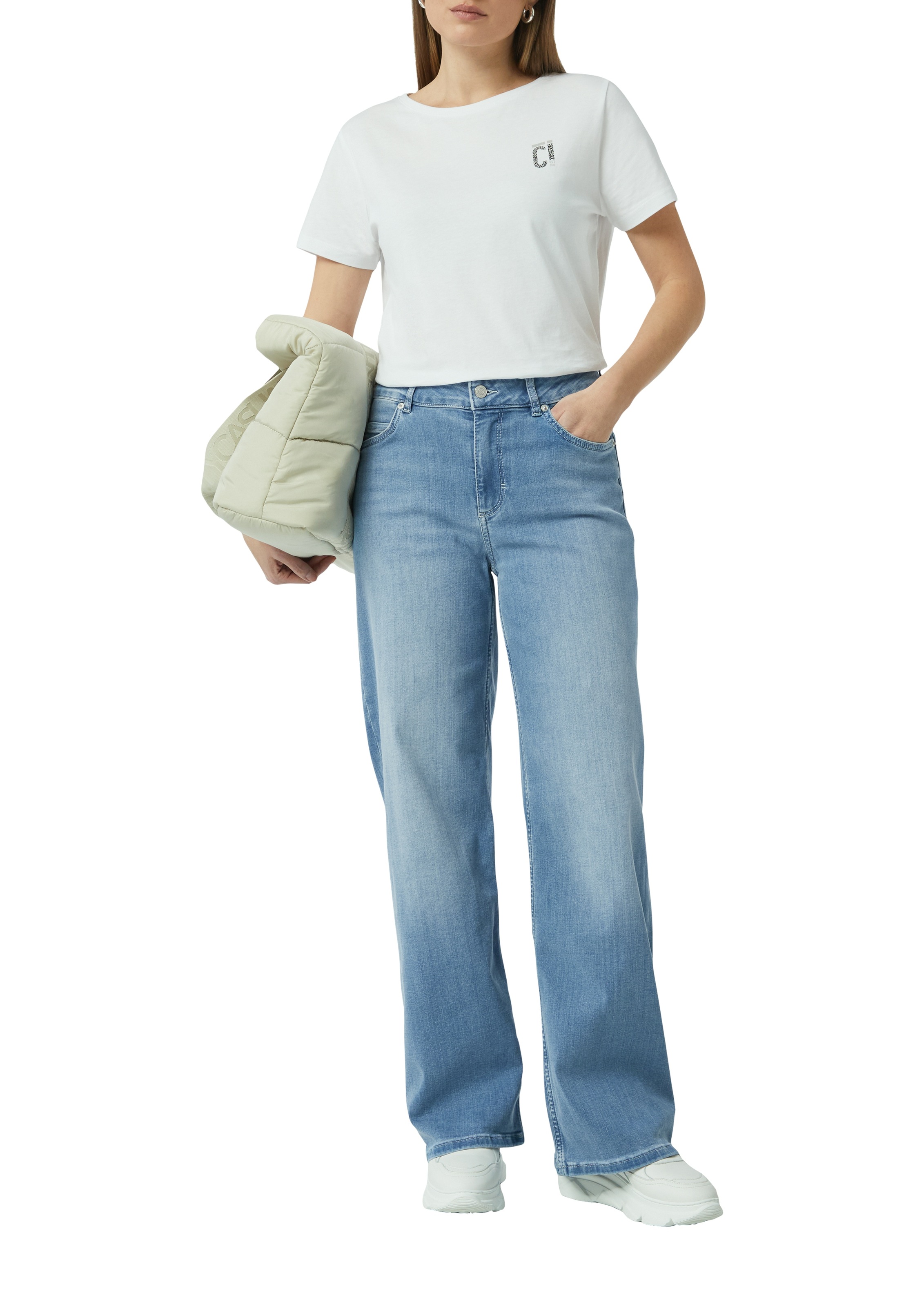 comma casual identity Weite Jeans, washed, relaxed fit, casual, Baumwollmix günstig online kaufen