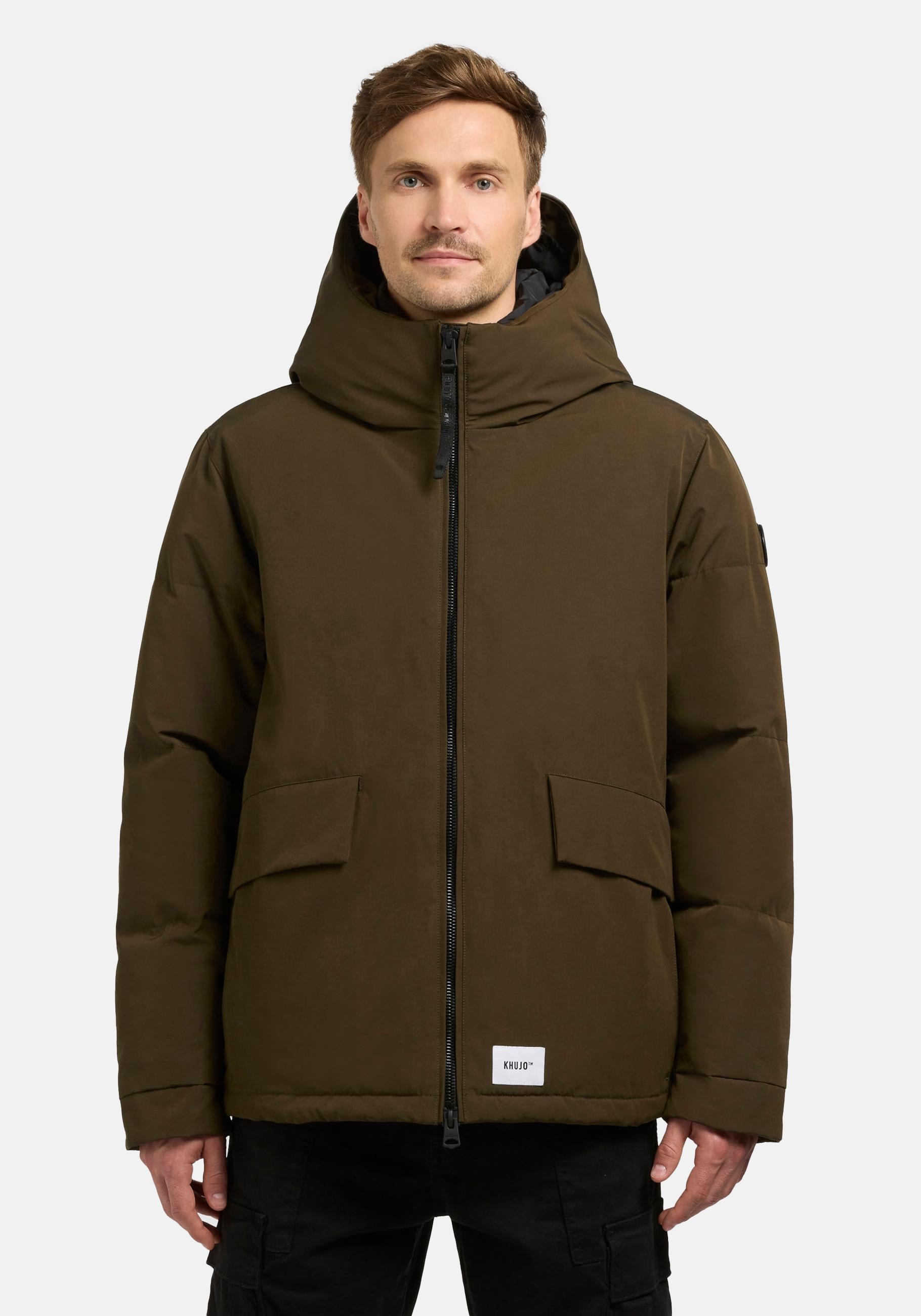 khujo Winterjacke "Gero-YM", mit Kapuze, Warme Herren Outdoorjacke mit Kapuze