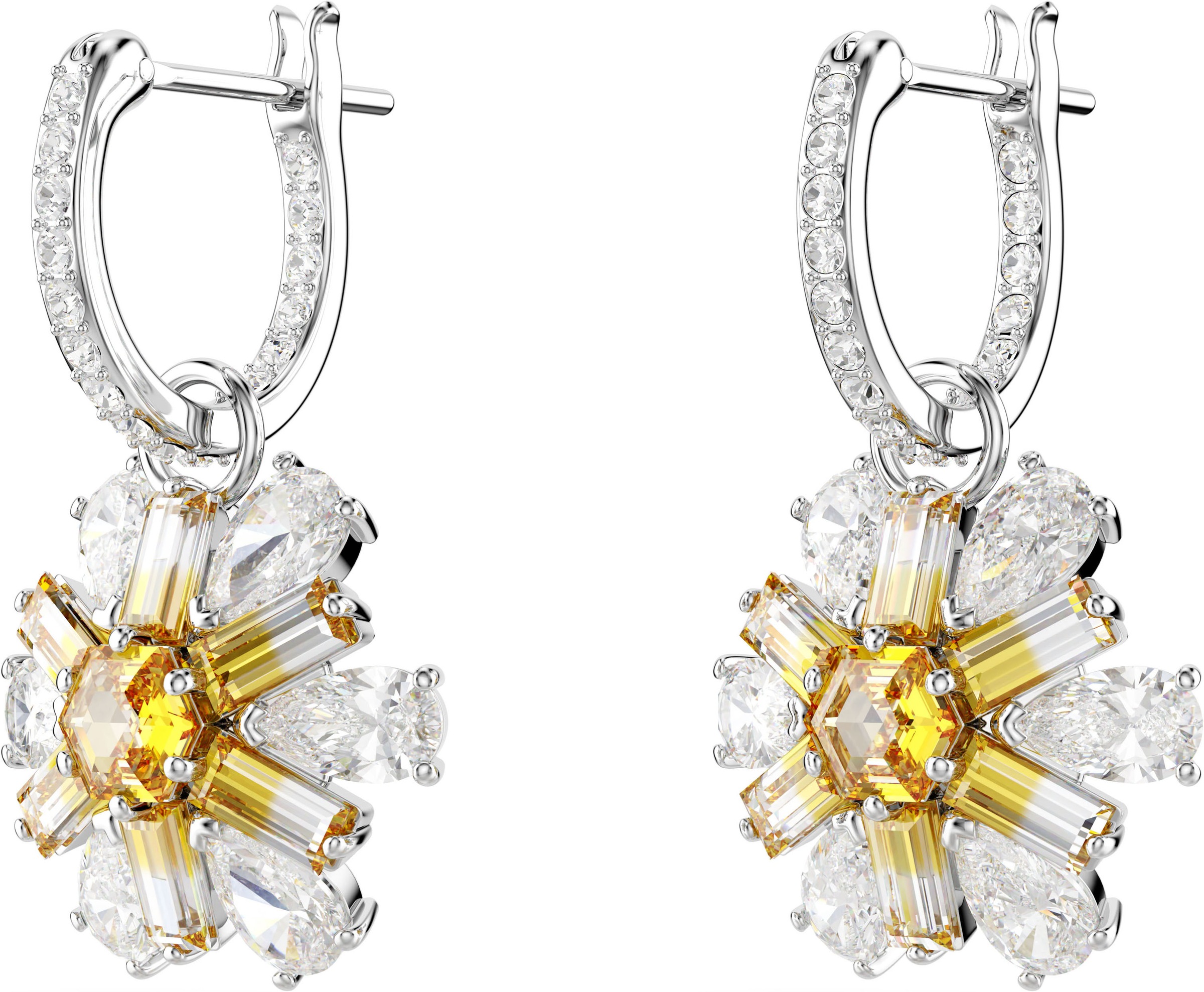 Swarovski Paar Ohrhänger »Idyllia E Florere Drop Blume, 5683243«, mit Swarovski® Kristall - Einhänger abnehmbar