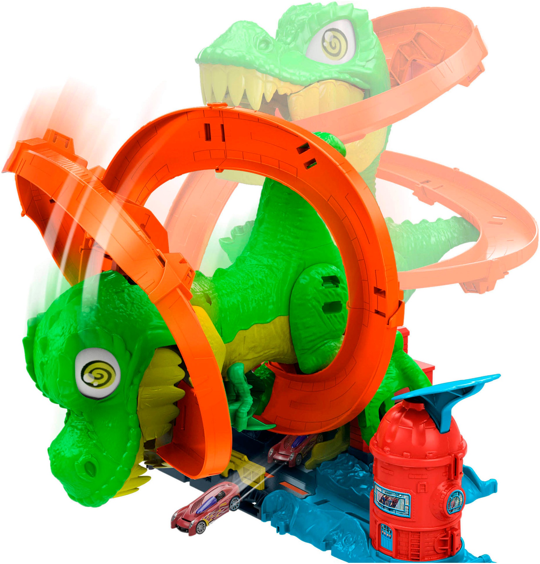 Hot Wheels Autorennbahn »Hot Wheels City T-Rex-Schlacht«