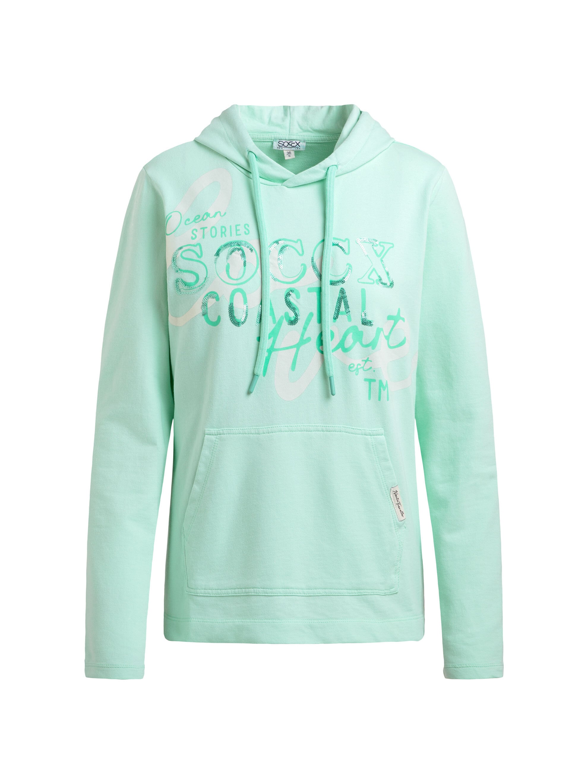 SOCCX Kapuzensweatshirt , mit Pailletten-Schriftzug
