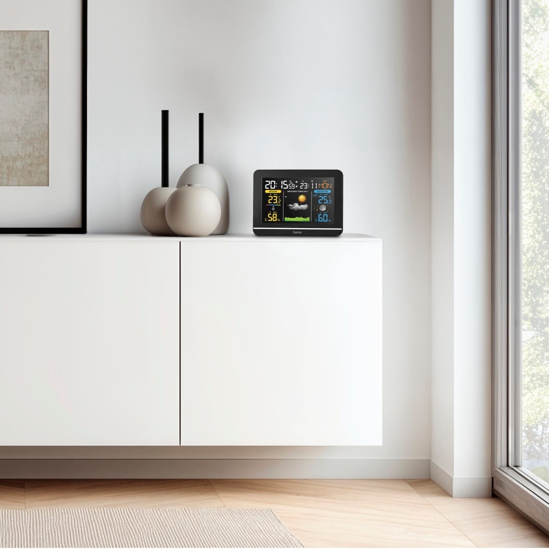 Hama Wetterstation »Wetterstation mit Farbdisplay, Außensensor, Wetter, Alarm, Temparatur« ()