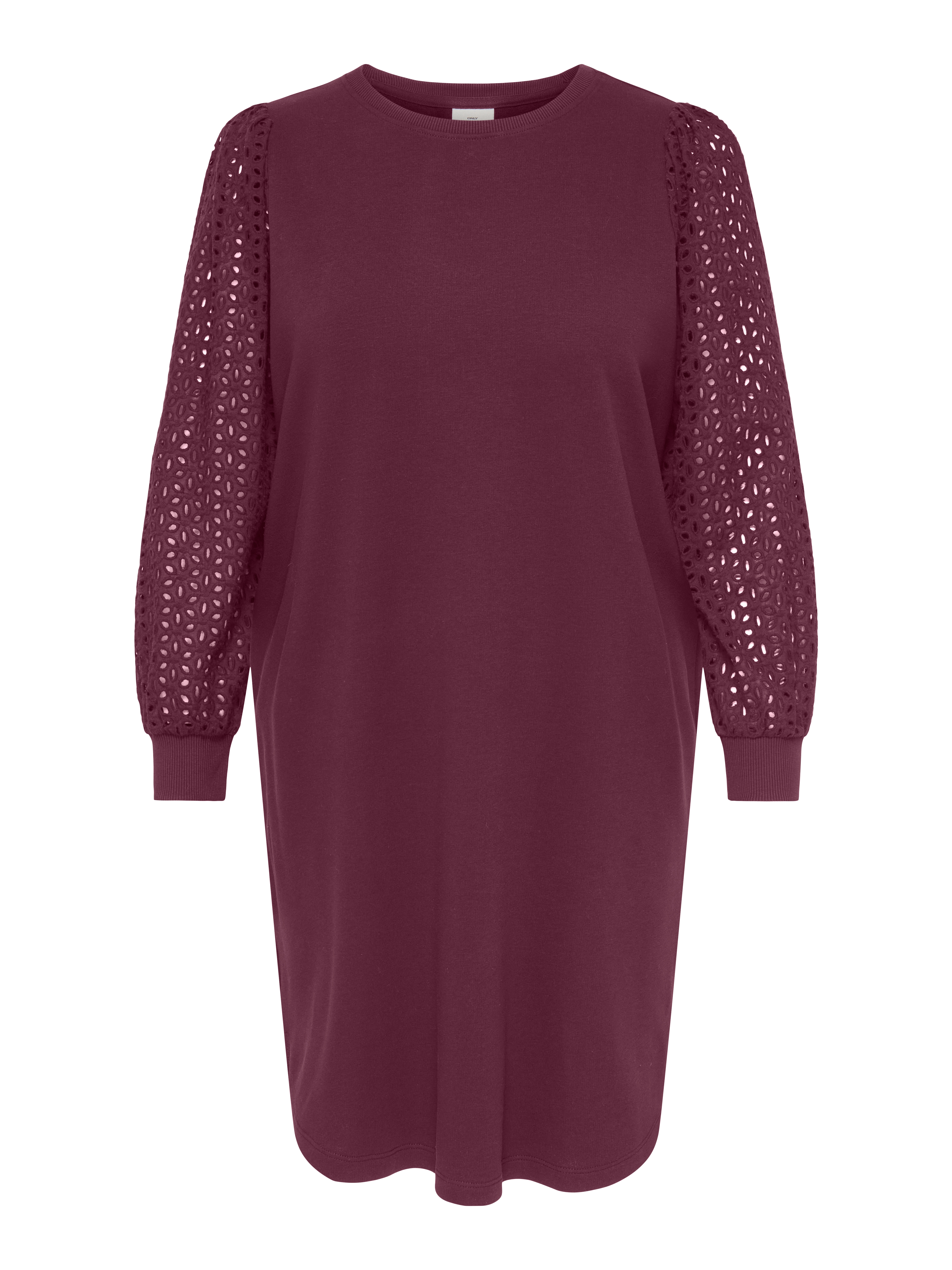 Only Carmakoma Midikleid "Cardonna L/S Mix O-Neck Midi Dress Jrs" Baumwollmischung