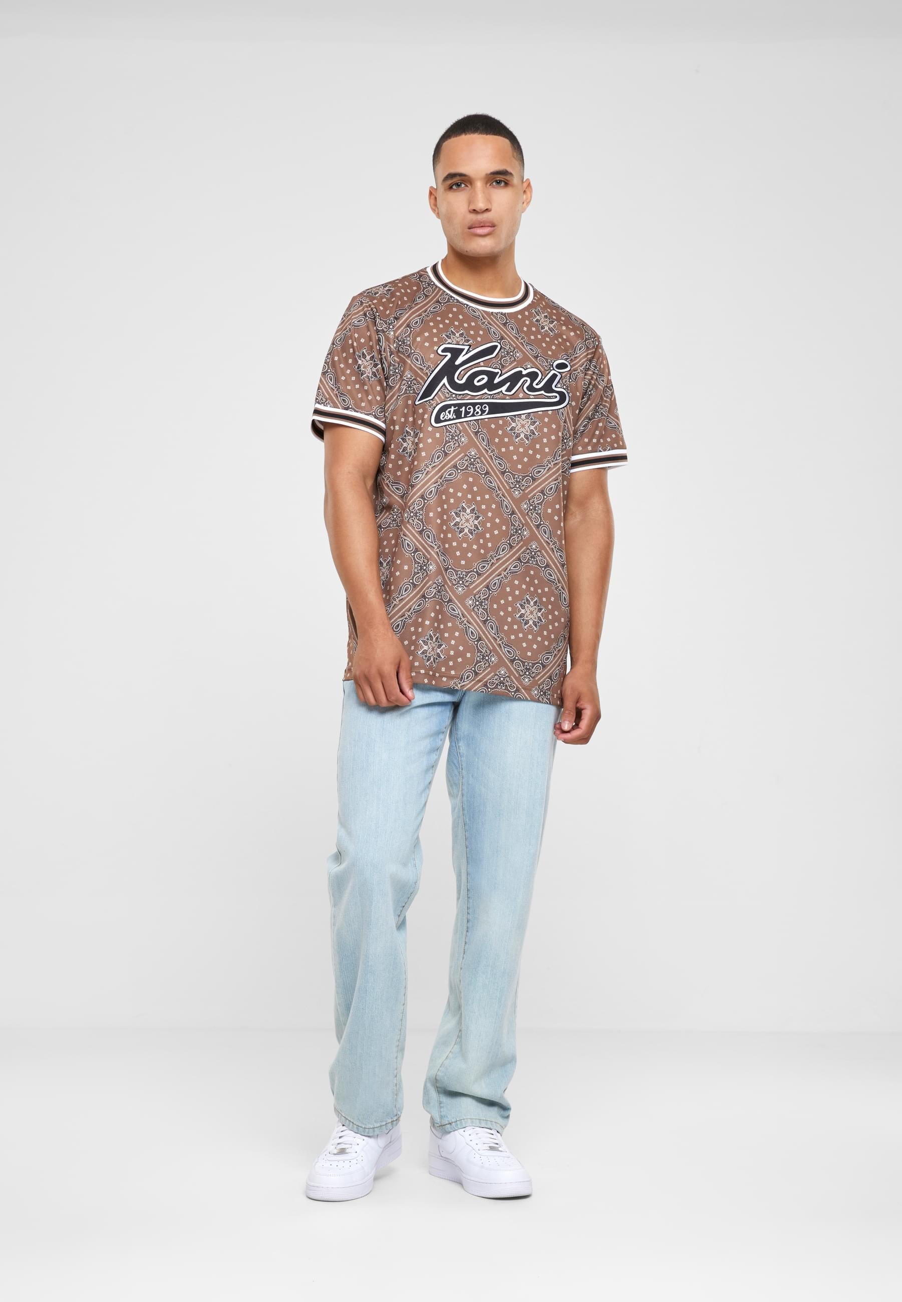 Karl Kani T-Shirt »Karl Kani Herren KM232-008-3 Unisex KK Varsity Paisley Mesh Tee«, (1 tlg.)