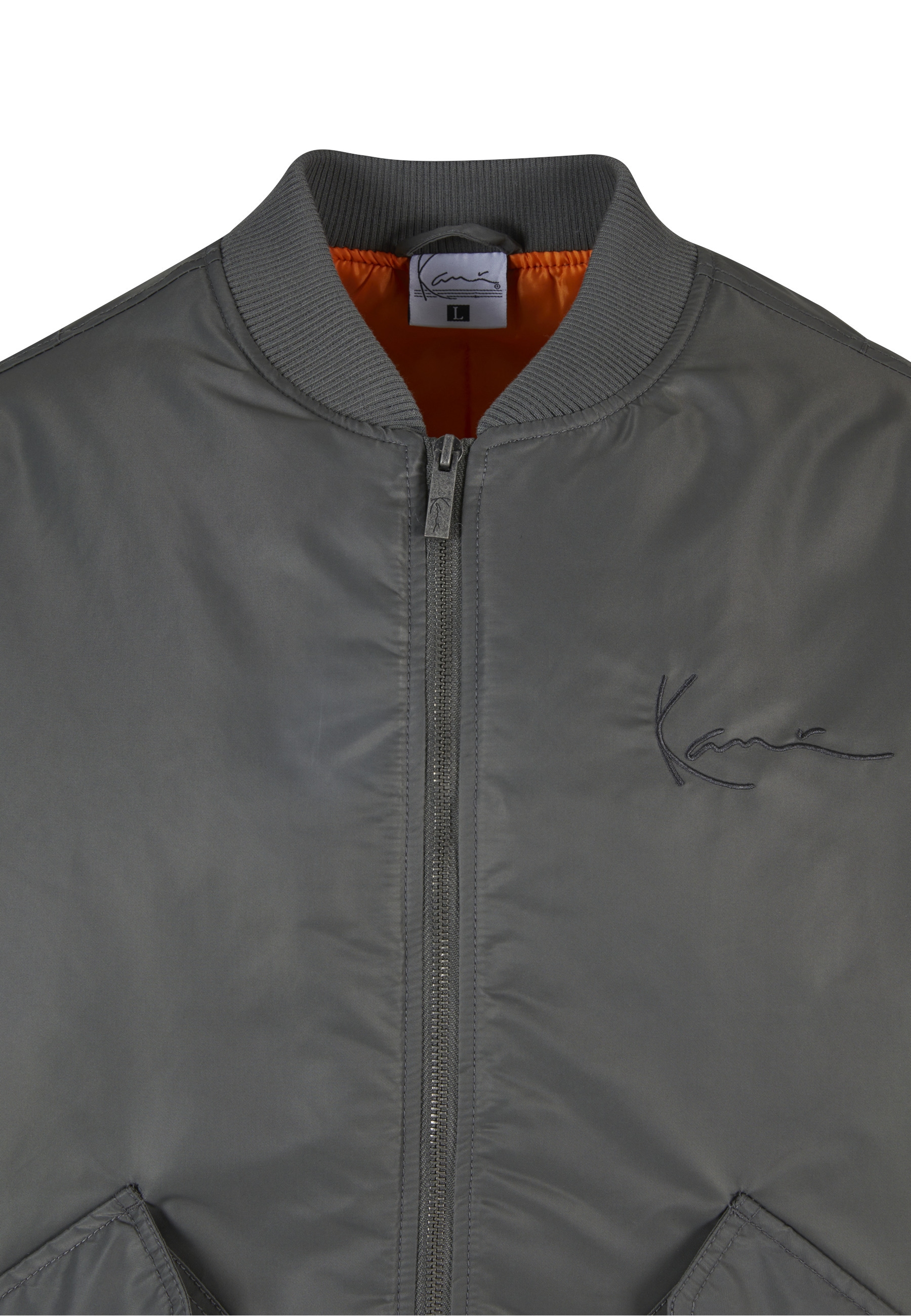 Karl Kani Bomberjacke »Karl Kani Karl Kani Small Signature Distressed Bomber Jacket« 1 Stk. tlg. ohne Kapuze