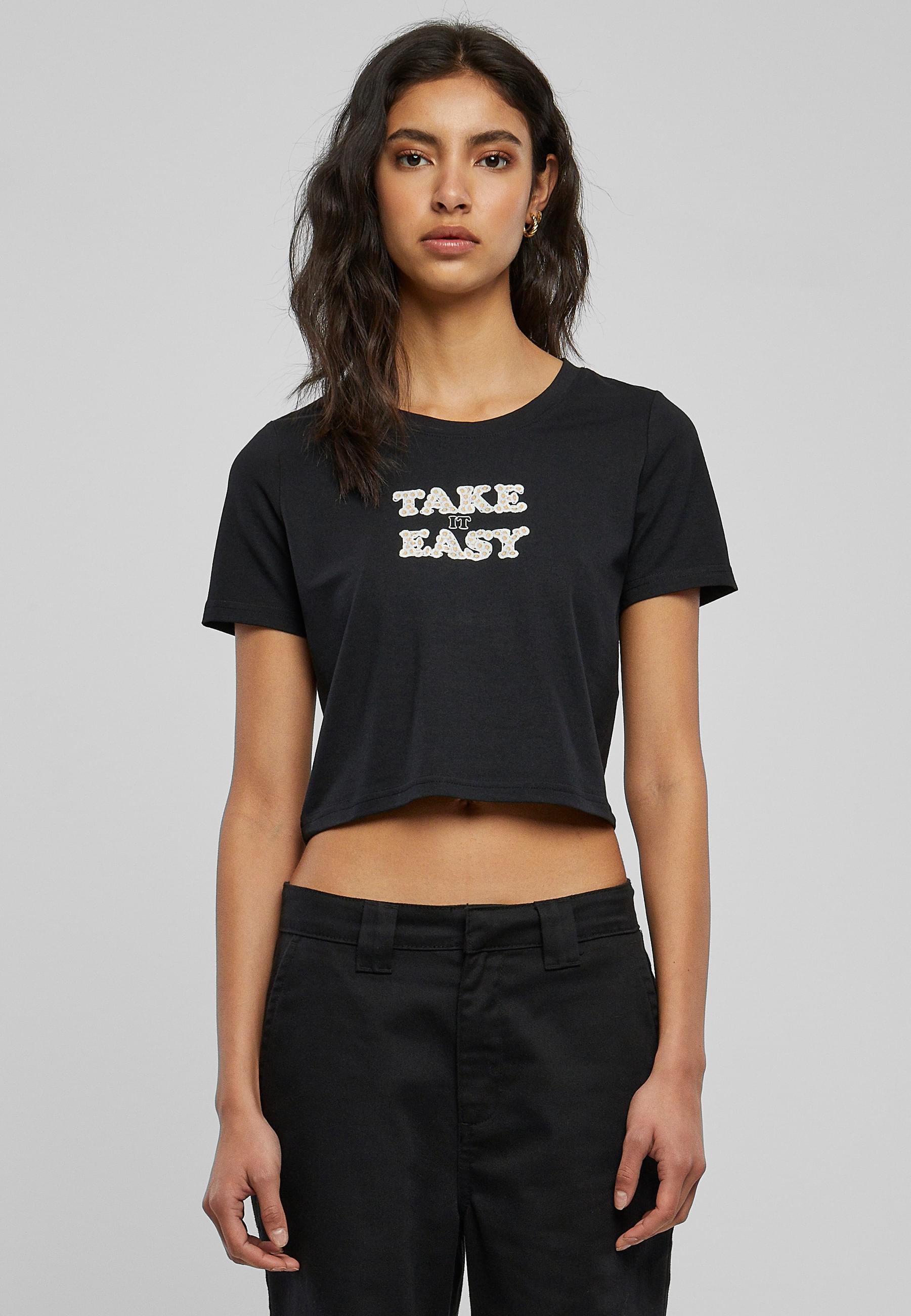 Thumbnail - Miss Tee T-Shirt "Miss Tee Damen Take It Daisy Cropped Tee" 1 Stk.