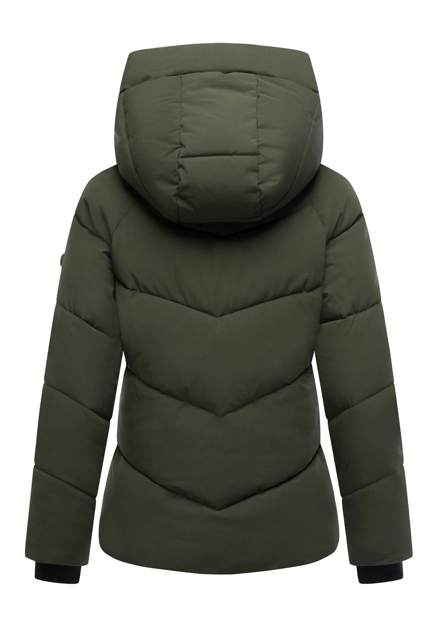 Marikoo Winterjacke »Kwamee«, Schräg gesteppte Winterjacke mit fester Kapuze