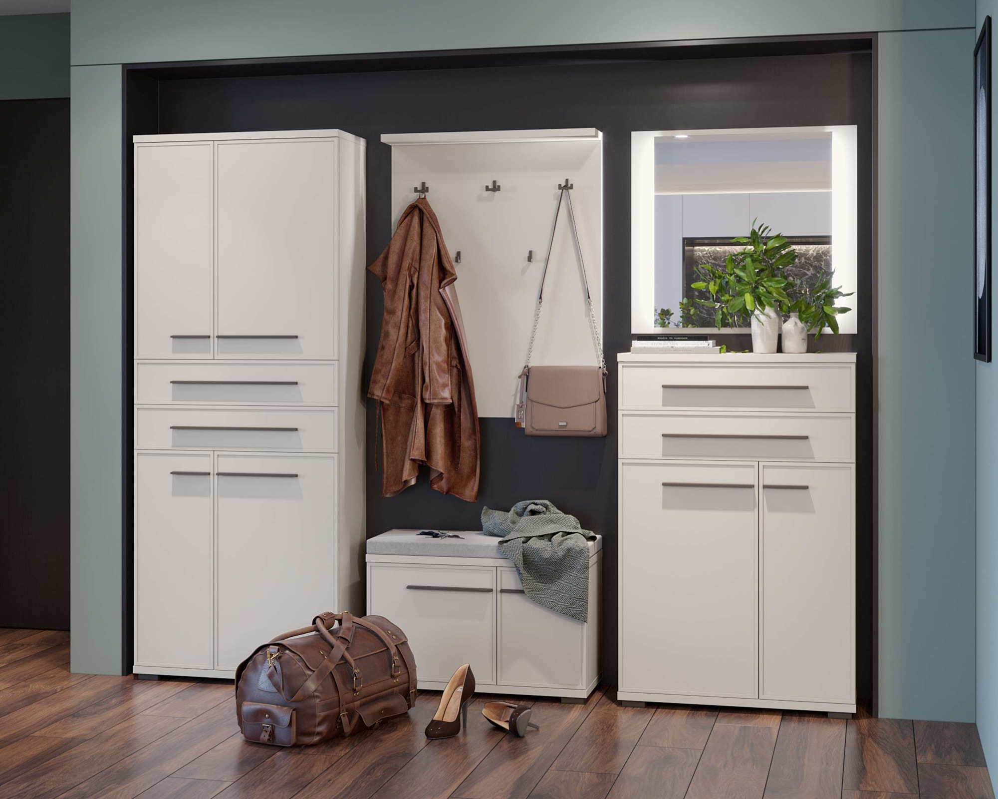 Places of Style Garderobenschrank "Opera, Kleiderschrank", (1 St.), UV-lack günstig online kaufen
