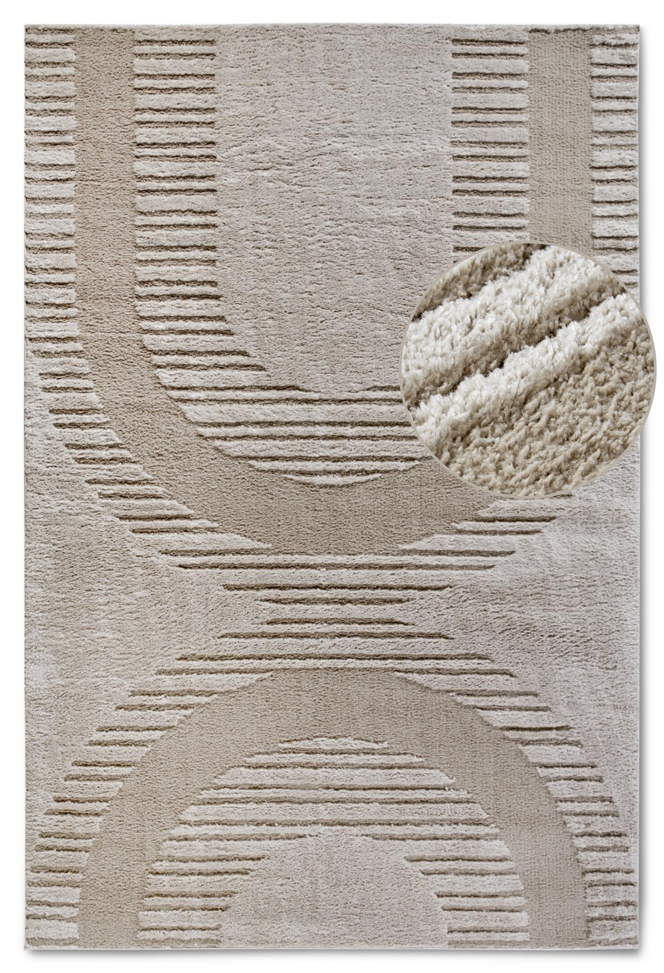 ELLE DECORATION Designteppich »Bartoux«, rechteckig, 18 mm Höhe, Hochflor, Shaggy, Läufer, weich, Langflor, modern, Hoch Tief Effekt