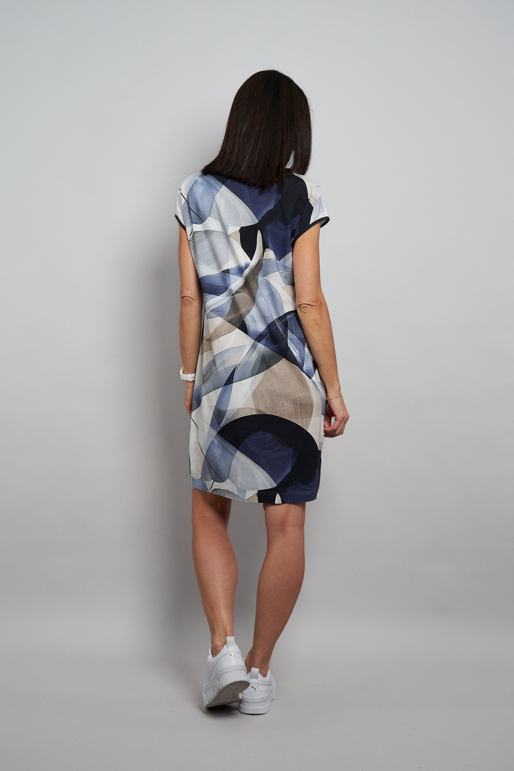 Seidel Moden Druckkleid Ohne Taschen mit grafischem Muster - MADE IN GERMAN günstig online kaufen