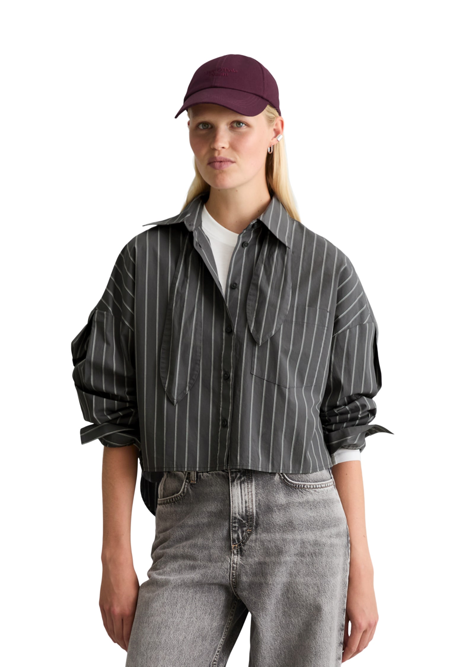 Marc OPolo DENIM "aus gestreifter Papertouch-Popeline"