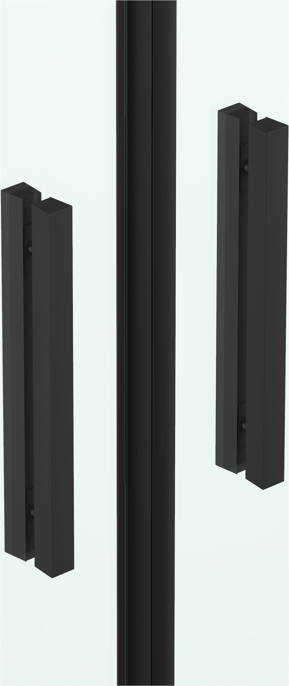 Sanotechnik Dusch-Doppelflügeltür »Sanotechnik SlimLine Salontür schwarz« 6mm ESG Sicherheitsglas mit Easy-Clean-Beschichtung
