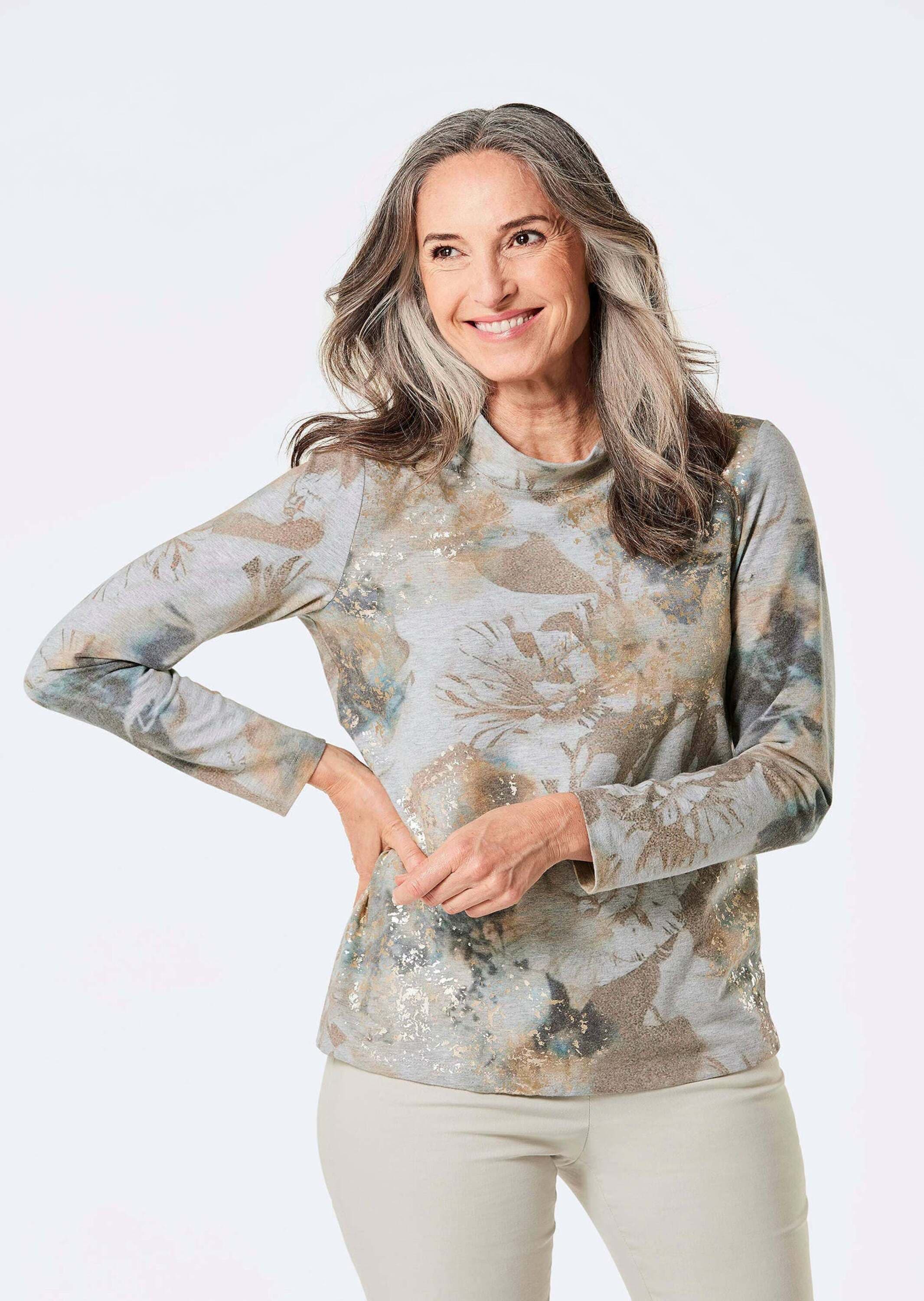 GOLDNER Kurzarmshirt »Sweatshirt Sweatshirt«
