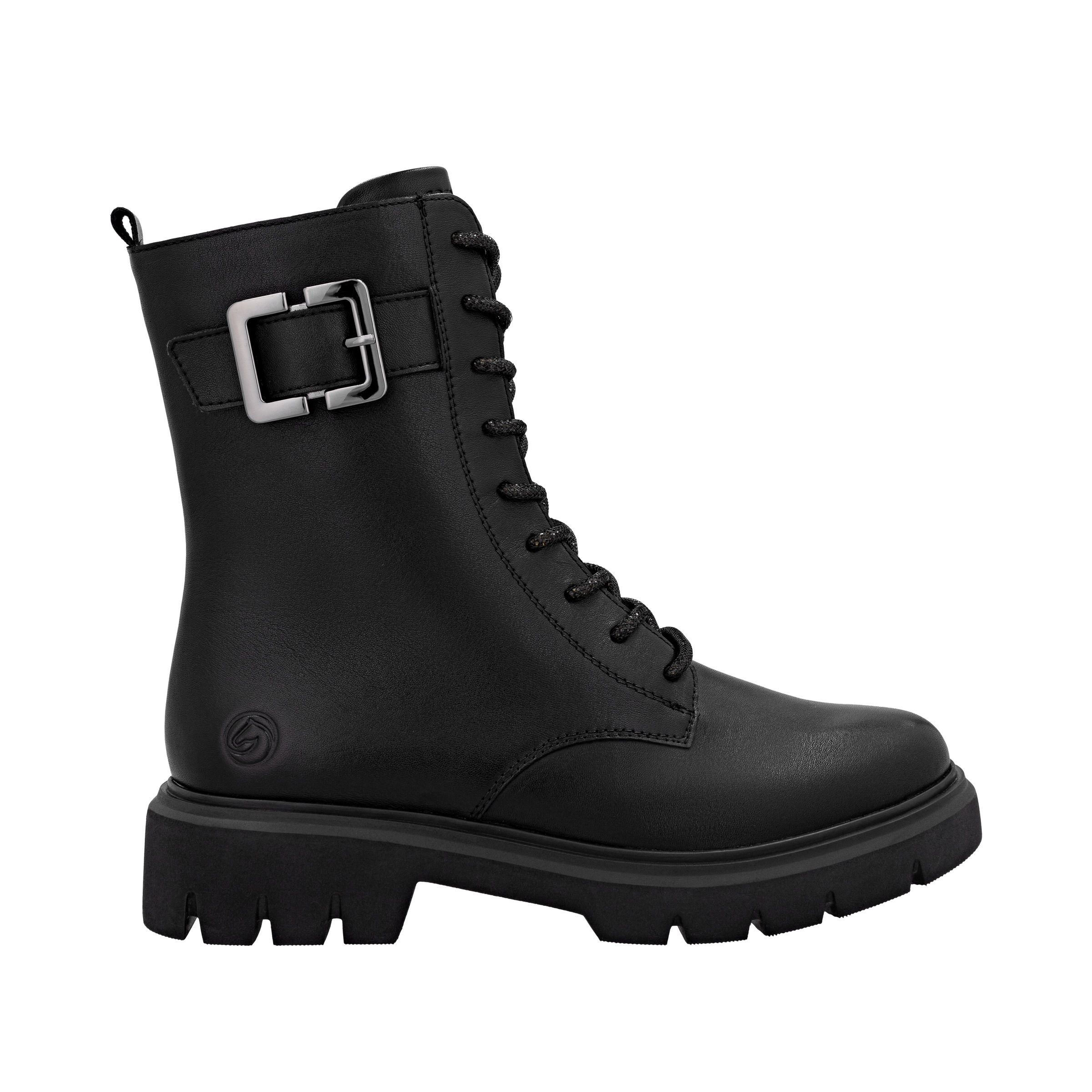 Remonte Schnürboots, Stiefelette, Boots, Profilsohle, Blockabsatz mit Zierschnalle