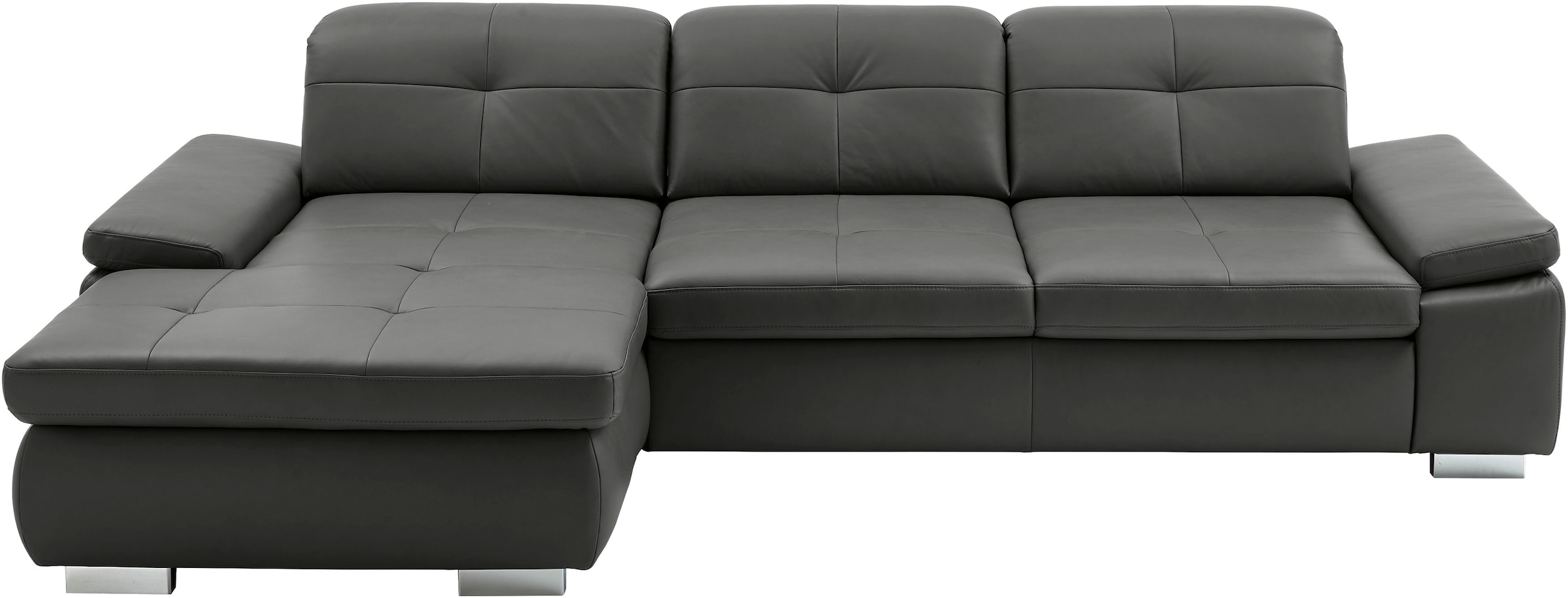 Die PlanBar Ecksofa "PN-IN16012 L-Form, Breite 309 cm" inkl. Sitztiefenverstellung, optional mit Kopfteilverstellung
