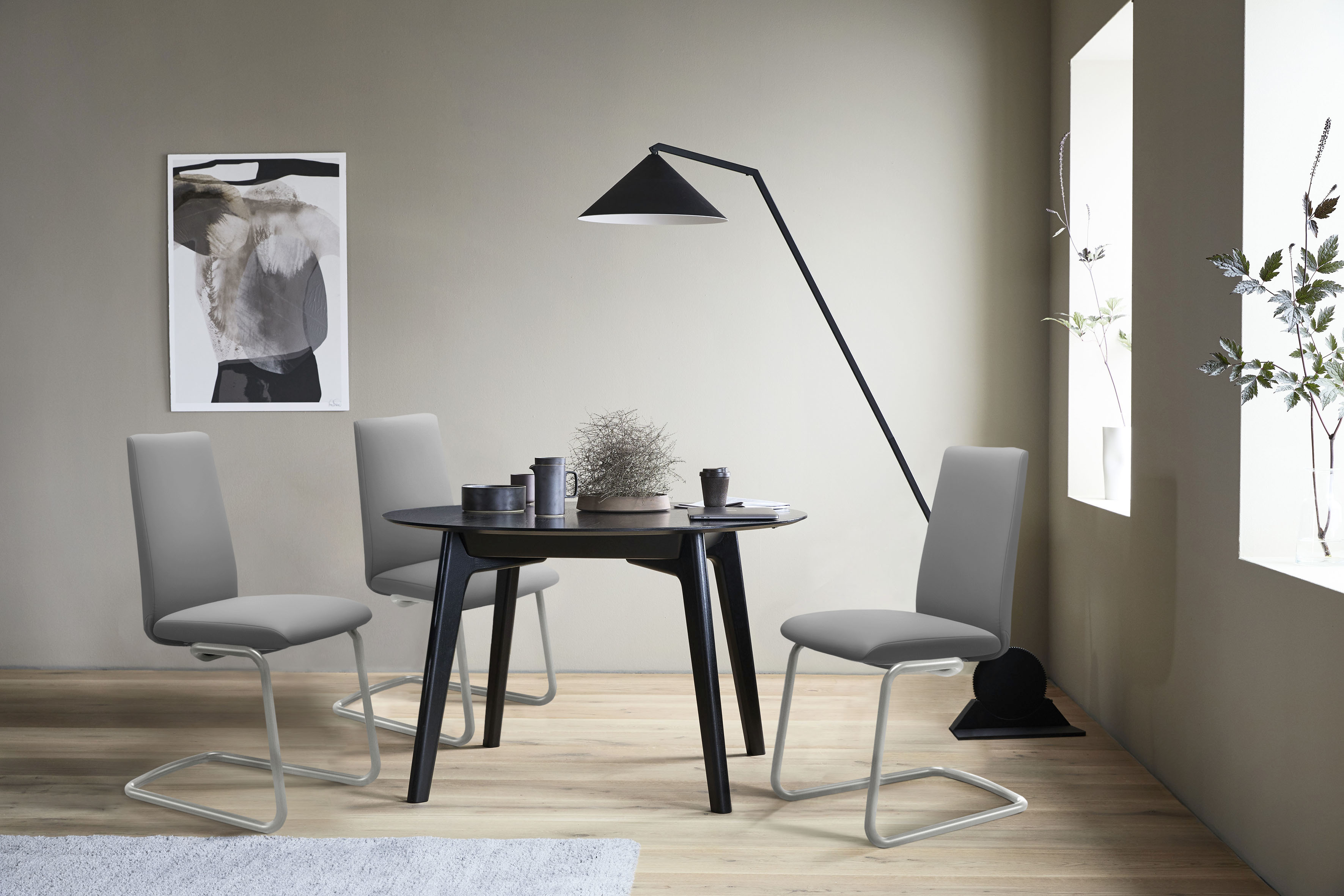 Stressless Polsterstuhl "Laurel" () Low Back, Größe L, mit Beinen aus Stahl in Chrom glänzend