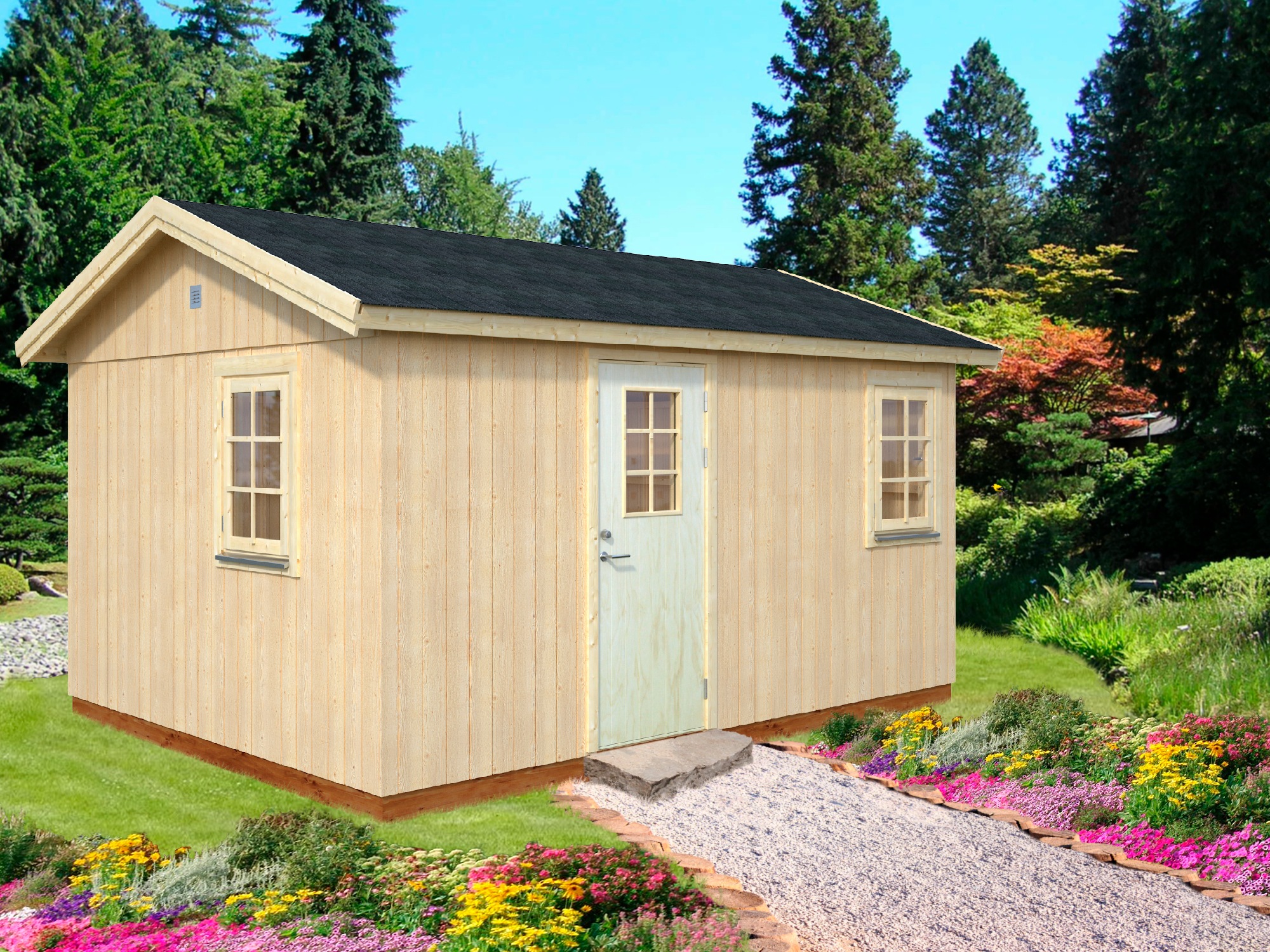 Palmako Gartenhaus »Nordic Haus Hedwig«, inklusive Fußboden